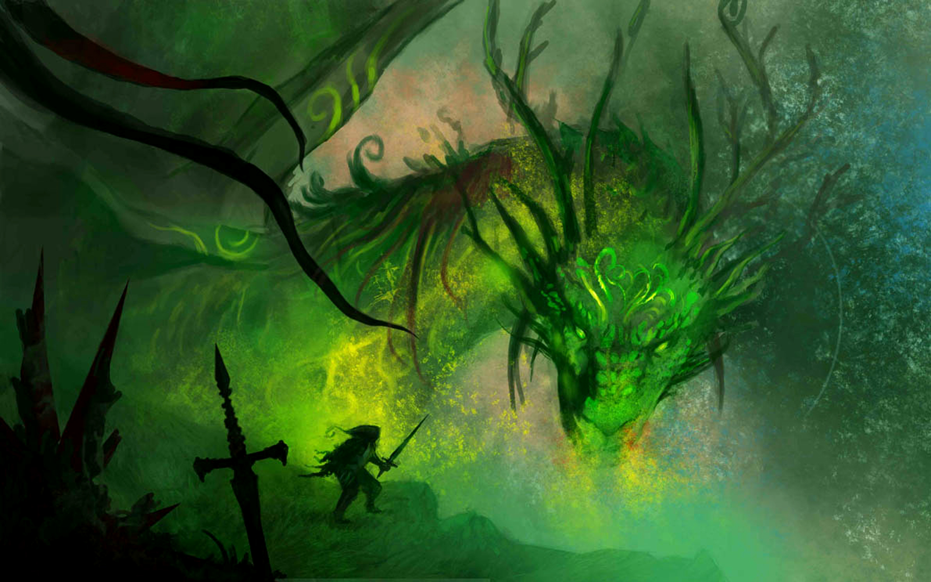 fantasy, dragon Phone Background