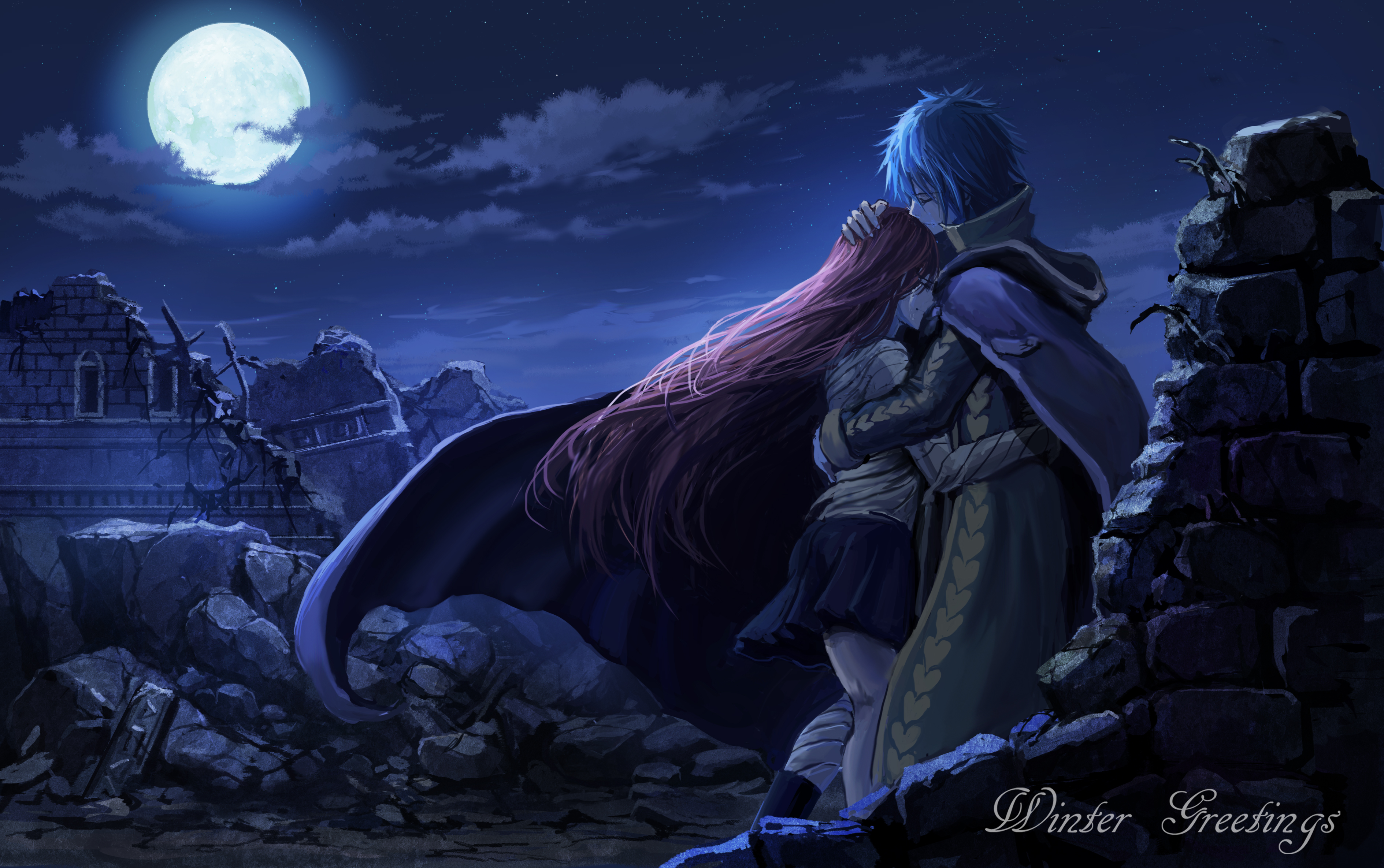 android anime, fairy tail, erza scarlet, jellal fernandes