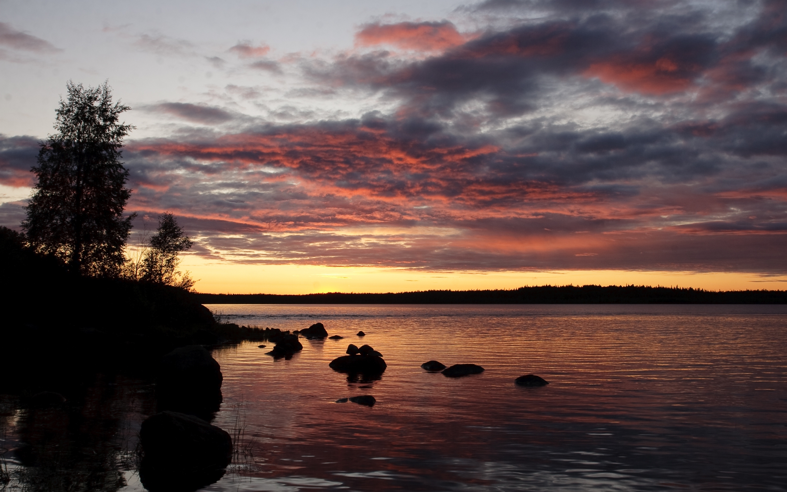 Download mobile wallpaper Water, Landscape, Sky, Sunset for free.