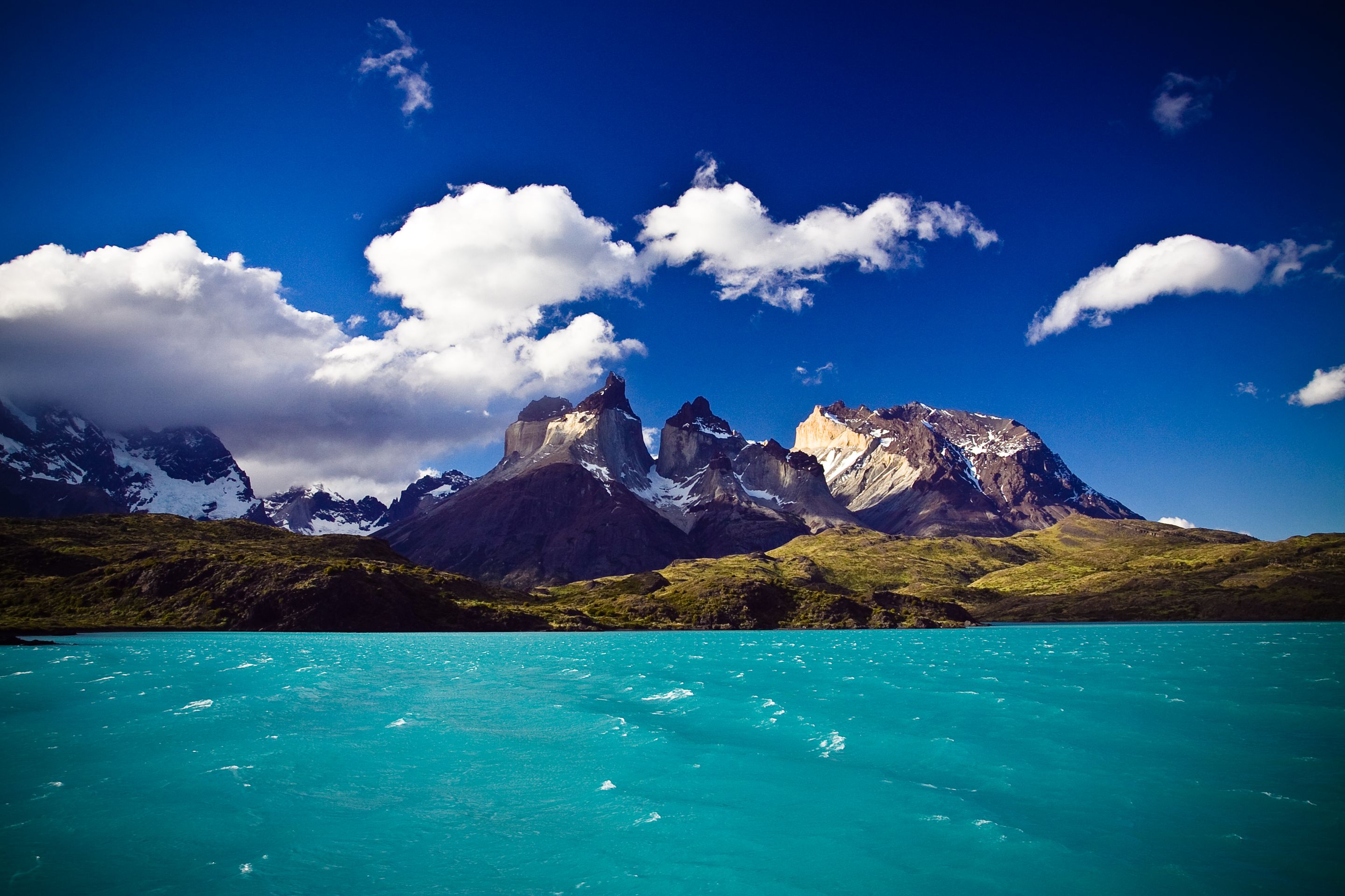 torres del paine, mountain, earth, blue, lake, mountains