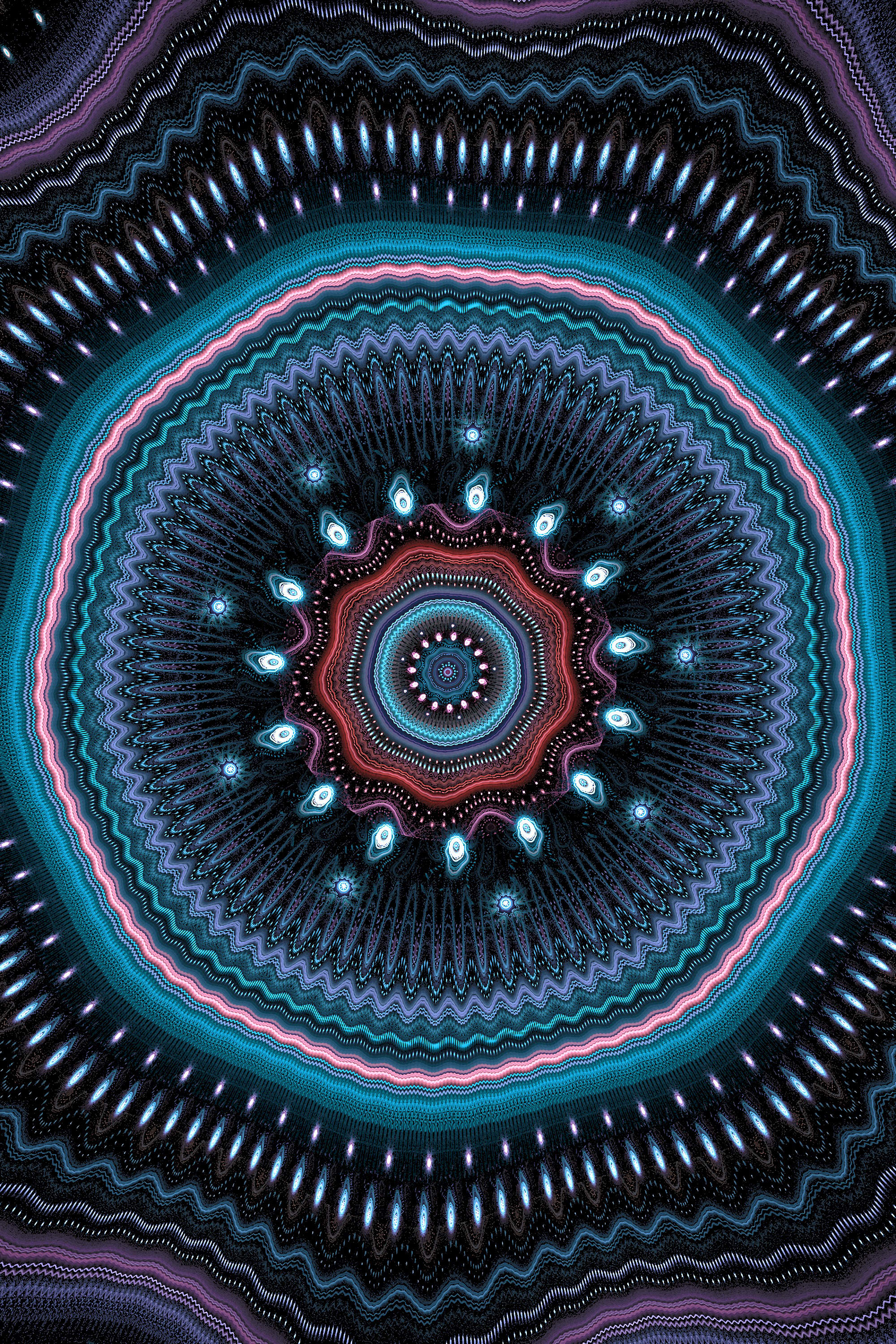 mandala, circles, abstract, fractal Desktop home screen Wallpaper