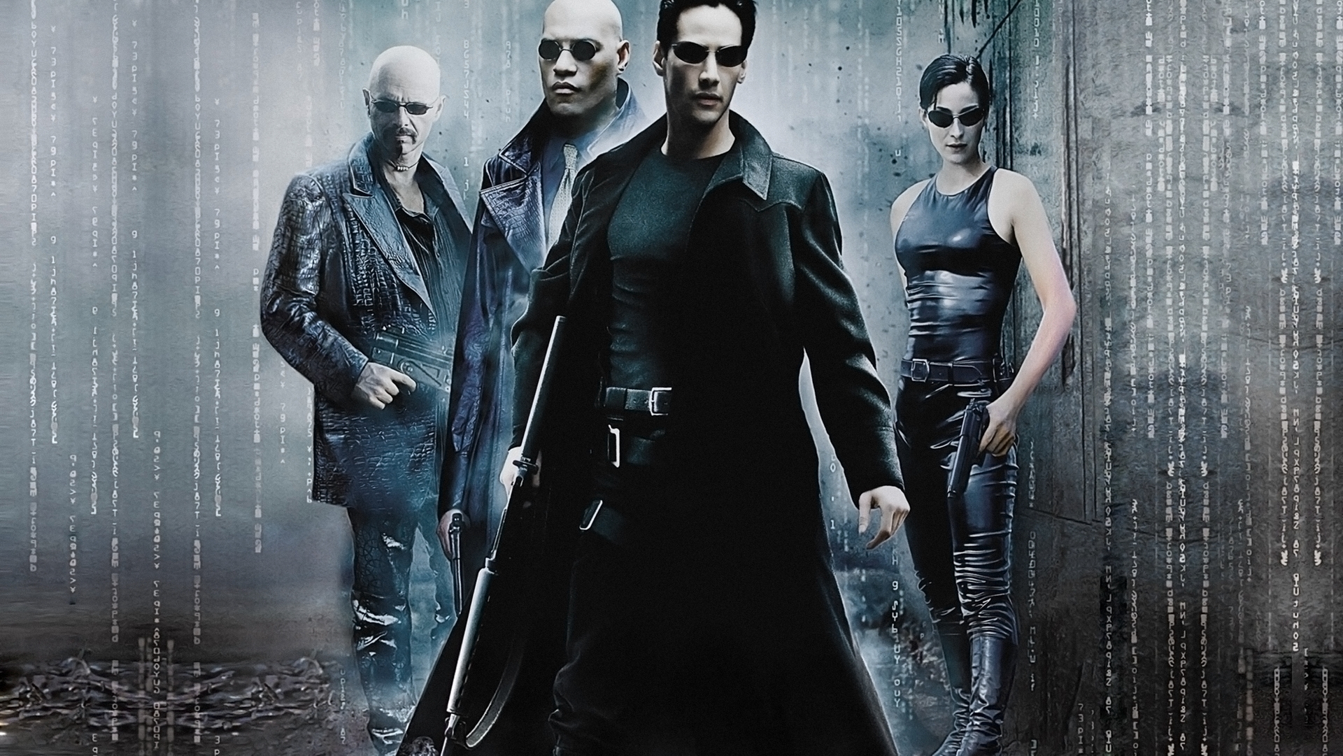 laurence fishburne, movie, the matrix, carrie anne moss, keanu reeves, neo (the matrix)