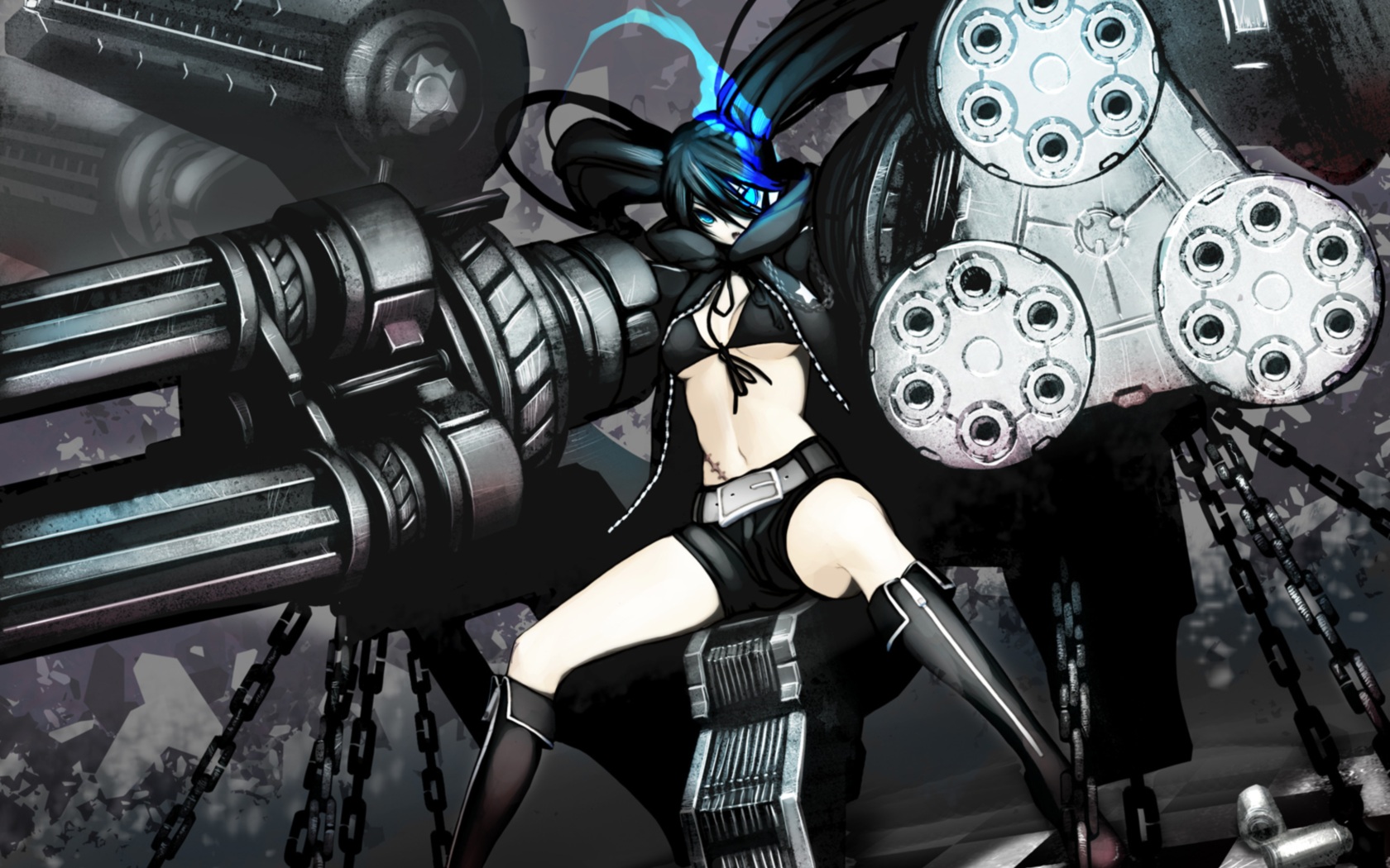 Download mobile wallpaper Black Rock Shooter, Cute, Anime for free.