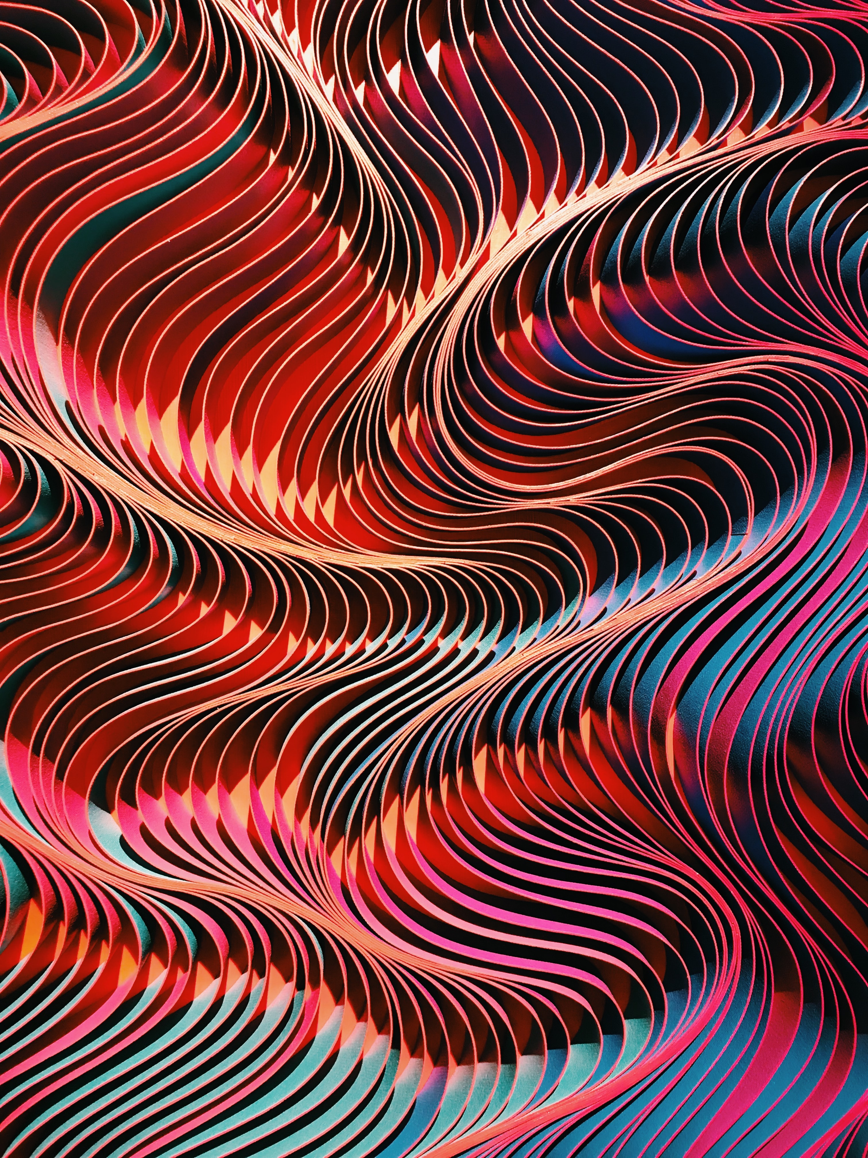wavy, fluent, smooth, sinuous, textures, lines, texture, winding phone wallpaper