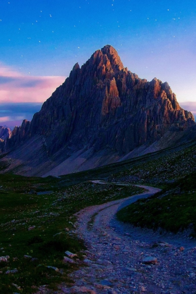 earth, mountain, road, ridge, landscape, mountains High Definition image
