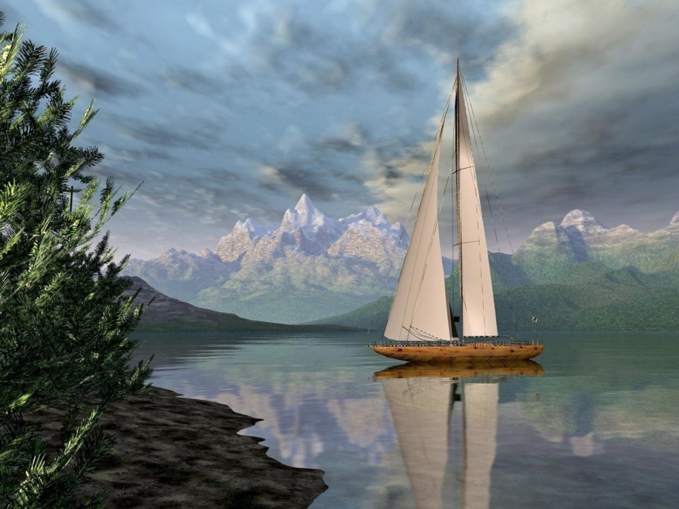 Download mobile wallpaper Landscape, Yachts for free.