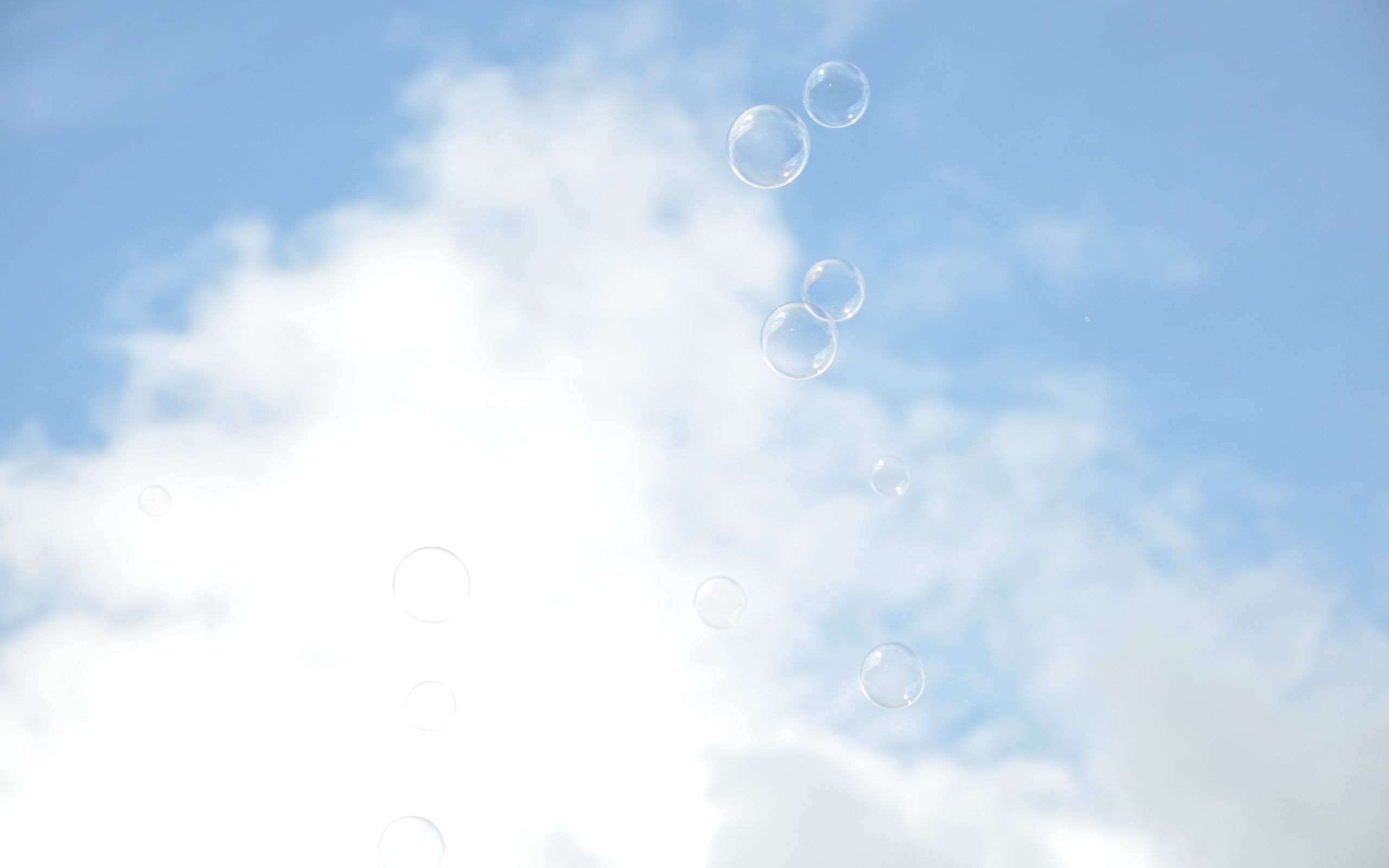 27612 Hintergrundbild herunterladen landschaft, sky, bubbles, clouds, blau - Bildschirmschoner und Bilder kostenlos