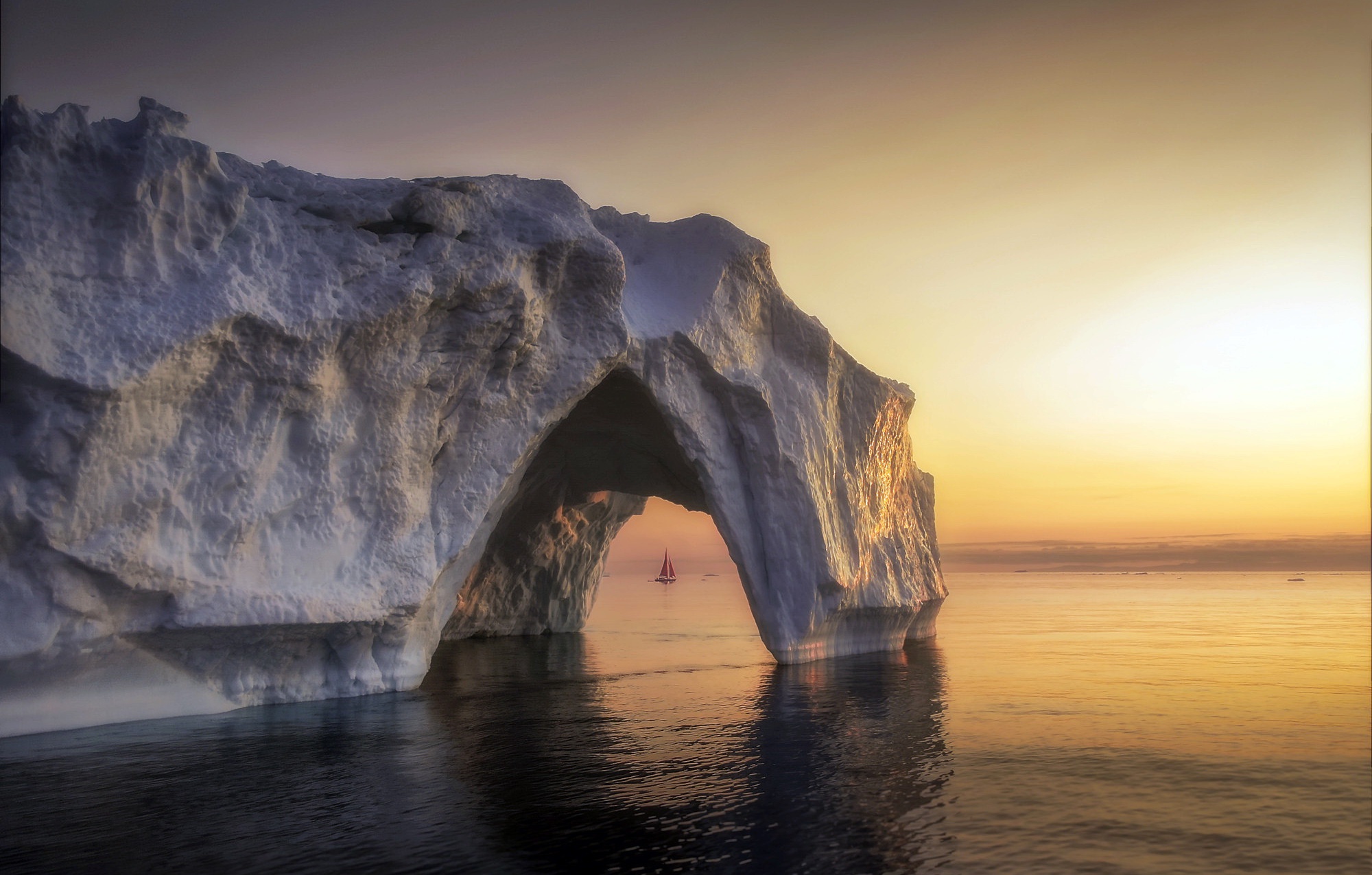 greenland, photography, landscape, arch, arctic, ice, iceberg, sailing Aesthetic wallpaper