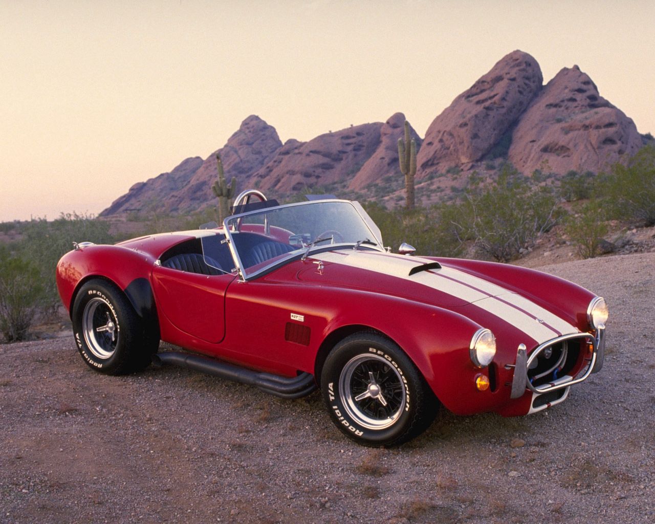 cobra, sports, desert, cars, red, car, side view, style, cabriolet, retro, 1962, ac