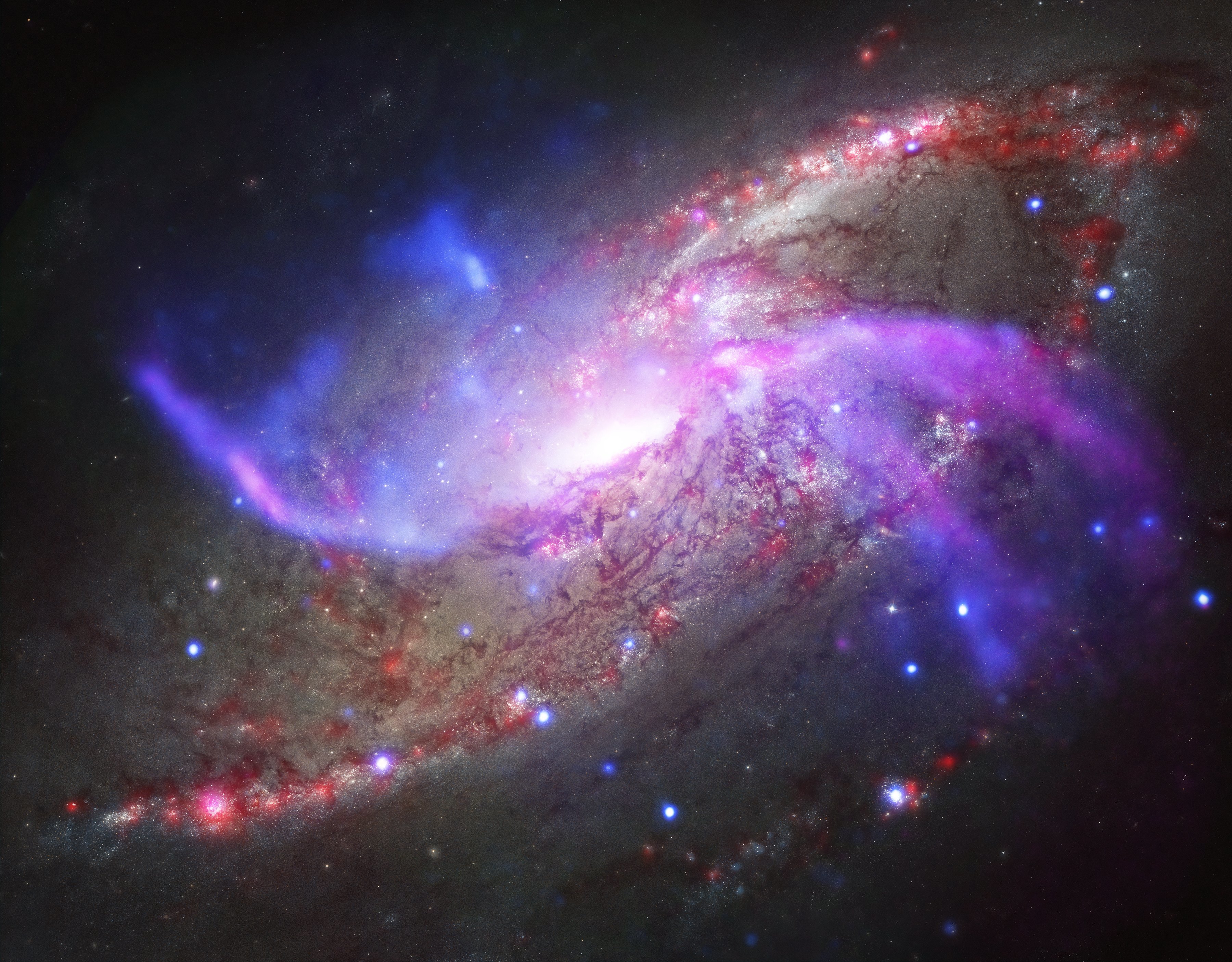 Download background galaxy, supermassive black hole, sci fi, black hole, messier 106, spiral galaxy