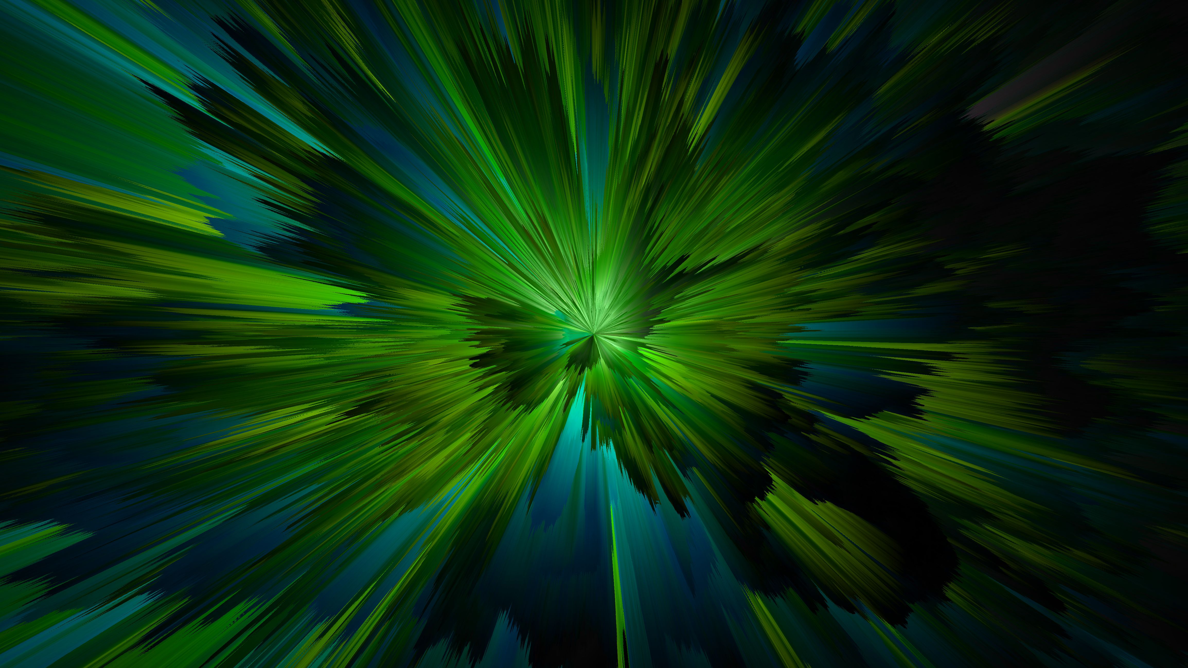 beams, streaks, abstract, green, rays, lines, stripes Full HD