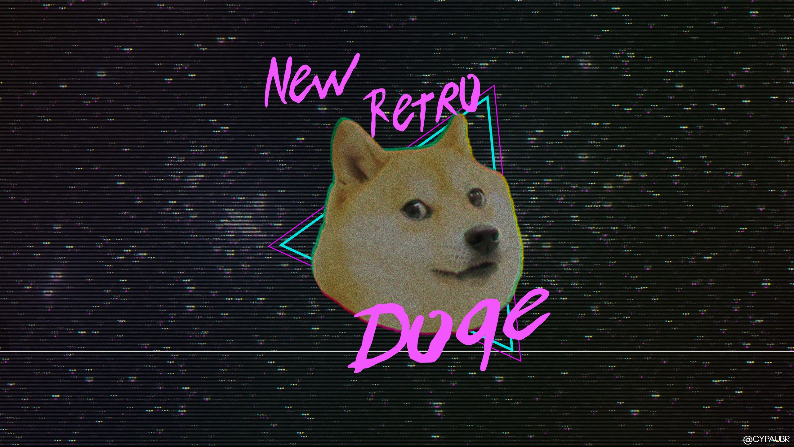 meme, doge, retro wave, artistic, dog lock screen backgrounds