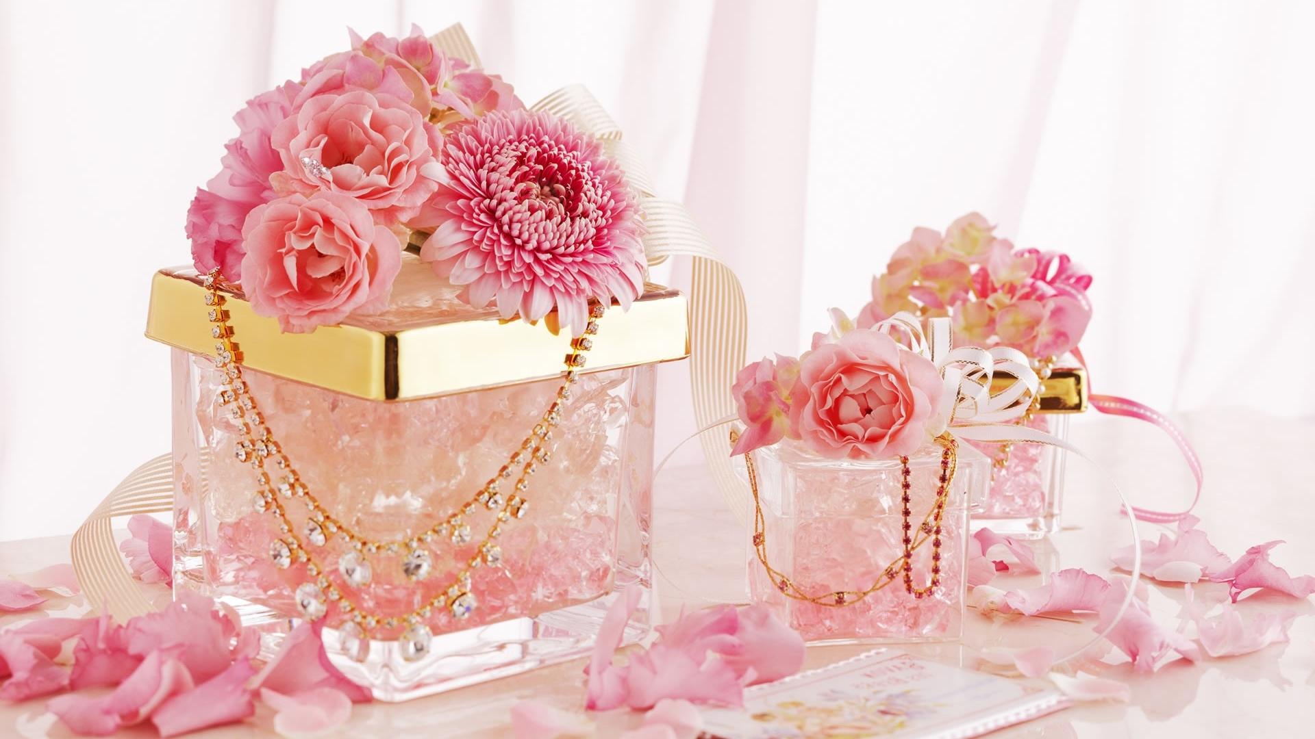glass, chrysanthemum, photography, still life, diamond, flower, gold, jewelry, petal, pink flower, rose