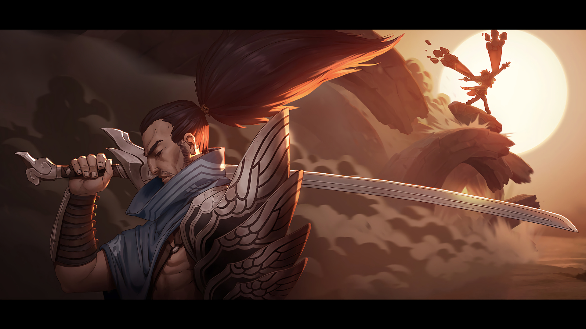 video game, league of legends, taliyah (league of legends), yasuo (league of legends) wallpaper for mobile