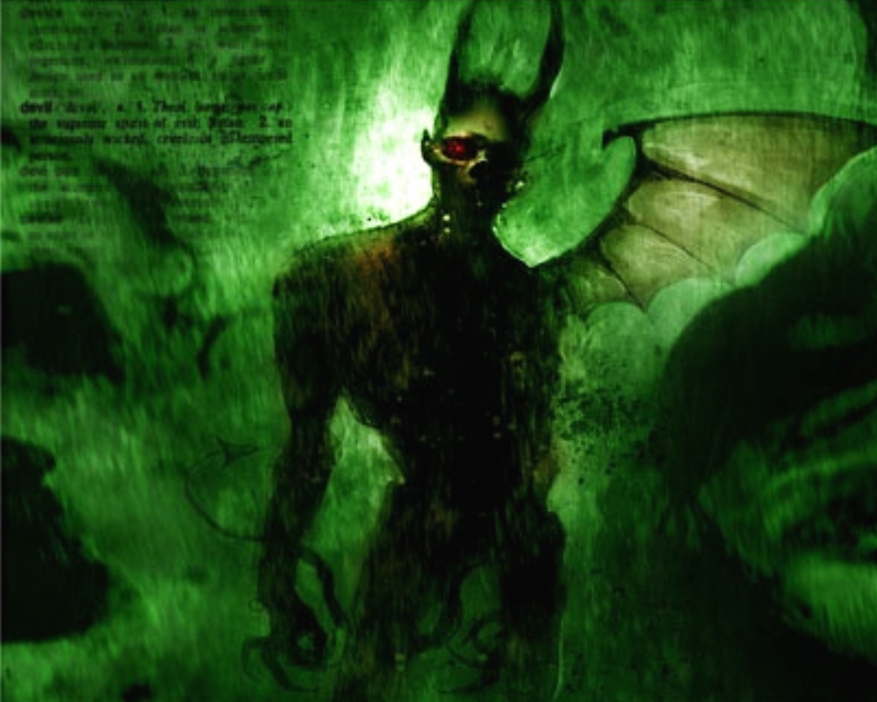 Зеленый демон арт