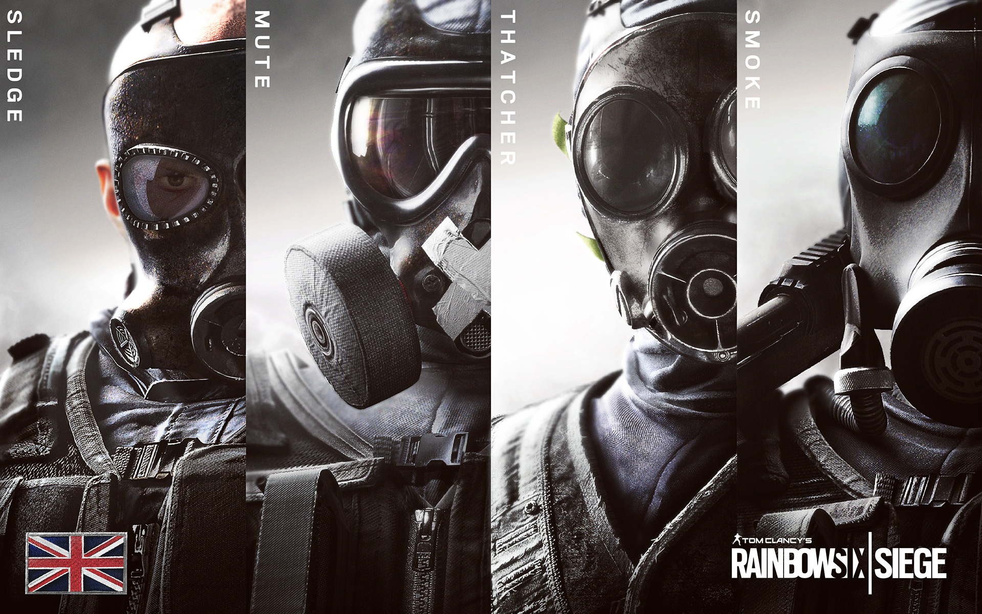 Download mobile wallpaper Gas Mask, Special Forces, Video Game, Tom Clancy's Rainbow Six: Siege, Sledge (Tom Clancy's Rainbow Six: Siege), Mute (Tom Clancy's Rainbow Six: Siege), Thatcher (Tom Clancy's Rainbow Six: Siege), Smoke (Tom Clancy's Rainbow Six: Siege) for free.
