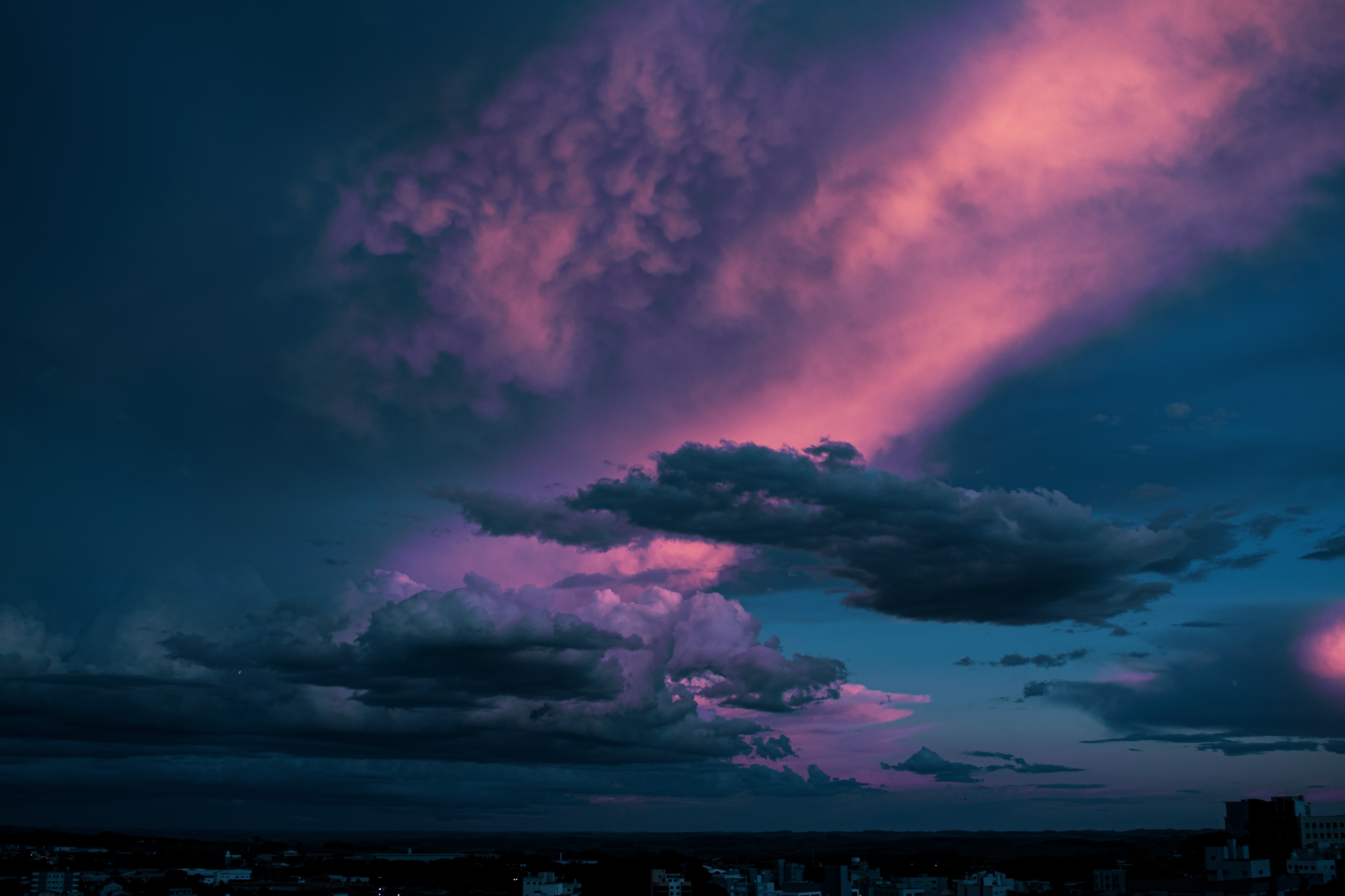 Download mobile wallpaper Clouds, Dusk, Twilight, Nature, Sky, Dark for free.