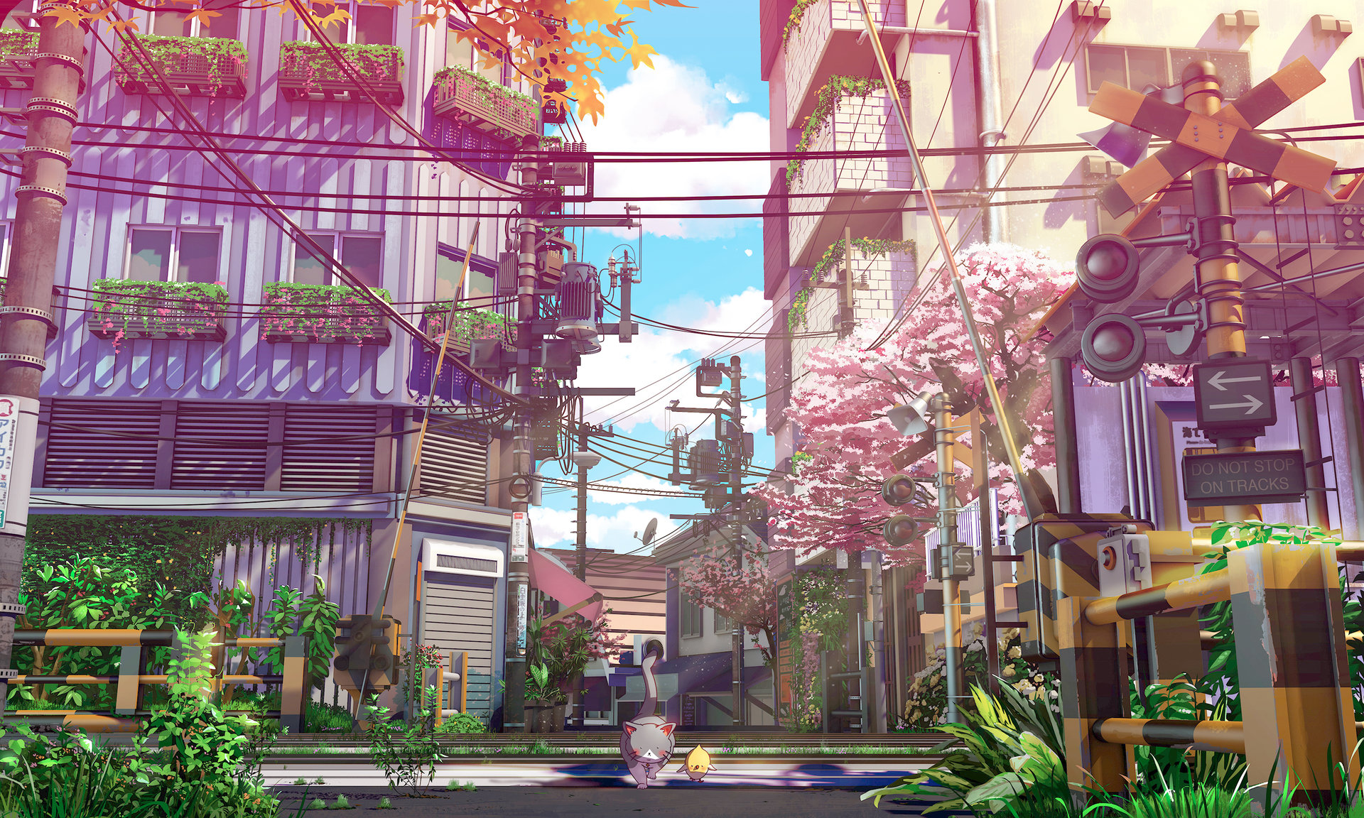 Улица в Японии аниме