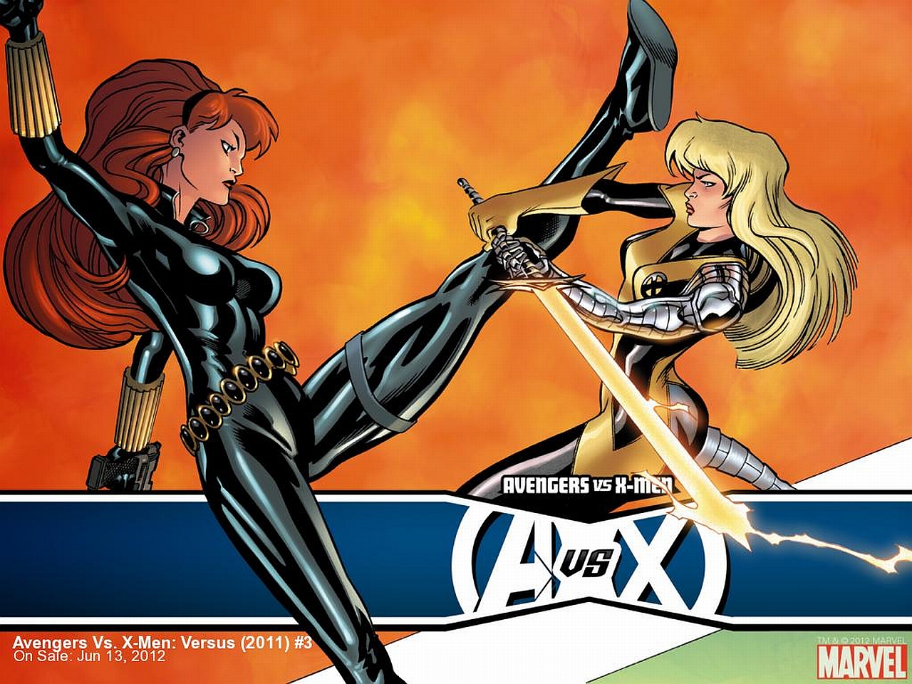 comics, avengers vs x men, black widow, magik (marvel comics)