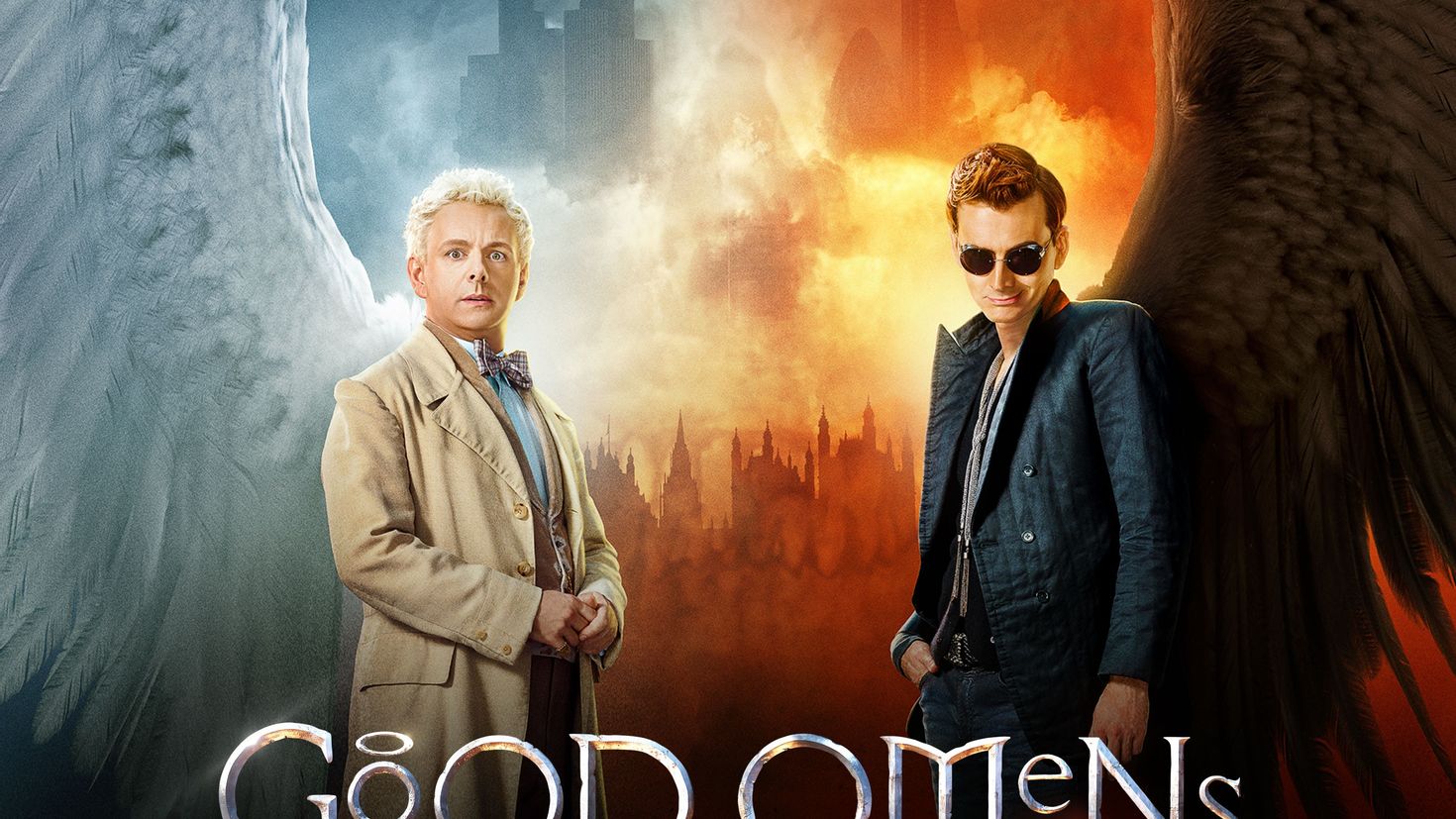 Good series. Благие знамения обои на рабочий стол 1920х1080. Гуд Оменс обои. Good Omens обои. Good Omens 2 Постер.