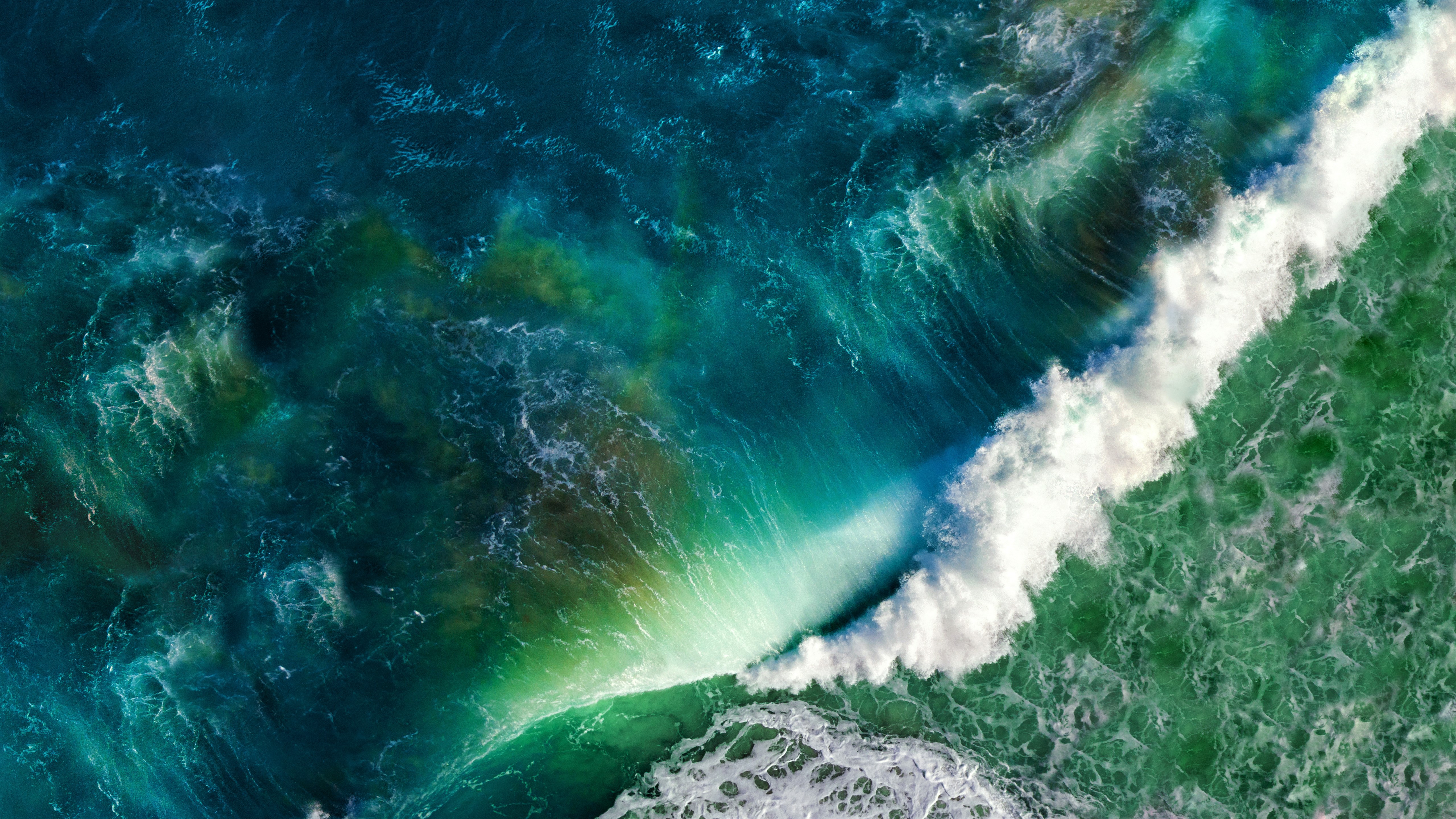 sea, aerial, earth, ocean, wave Smartphone Background
