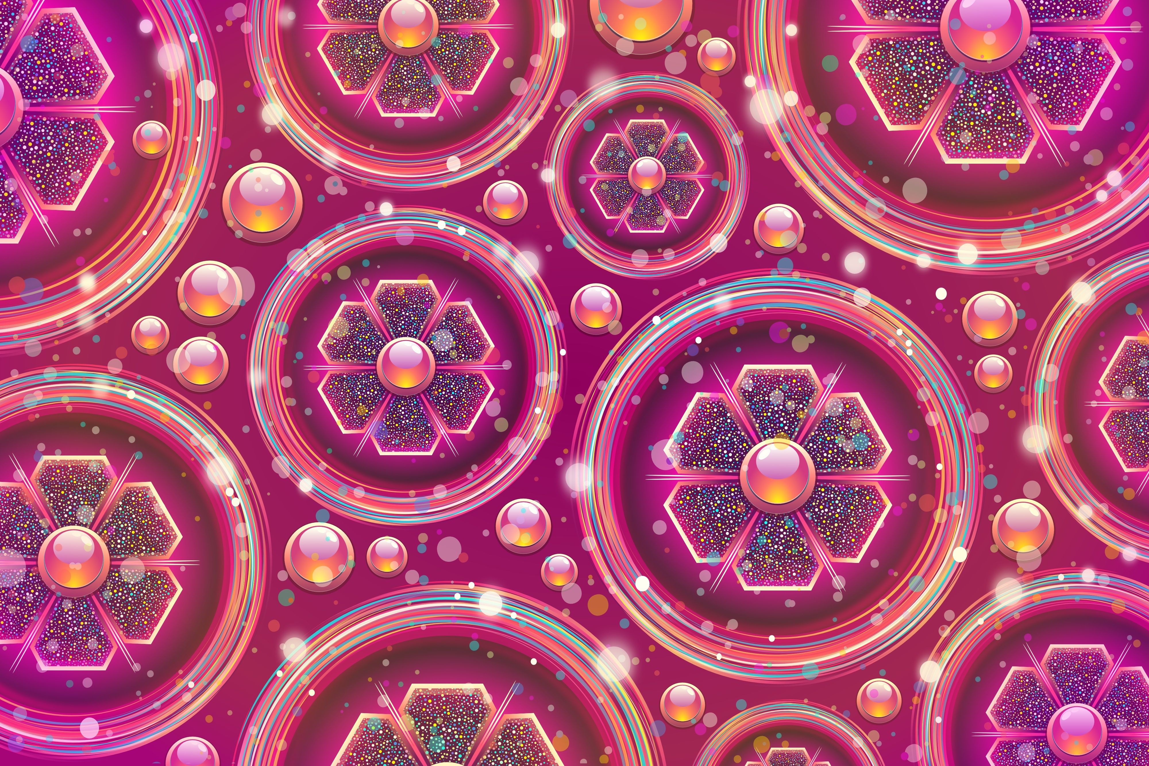 Free download wallpaper Flowers, Flower, Pattern, Colors, Colorful, Circle, Artistic on your PC desktop