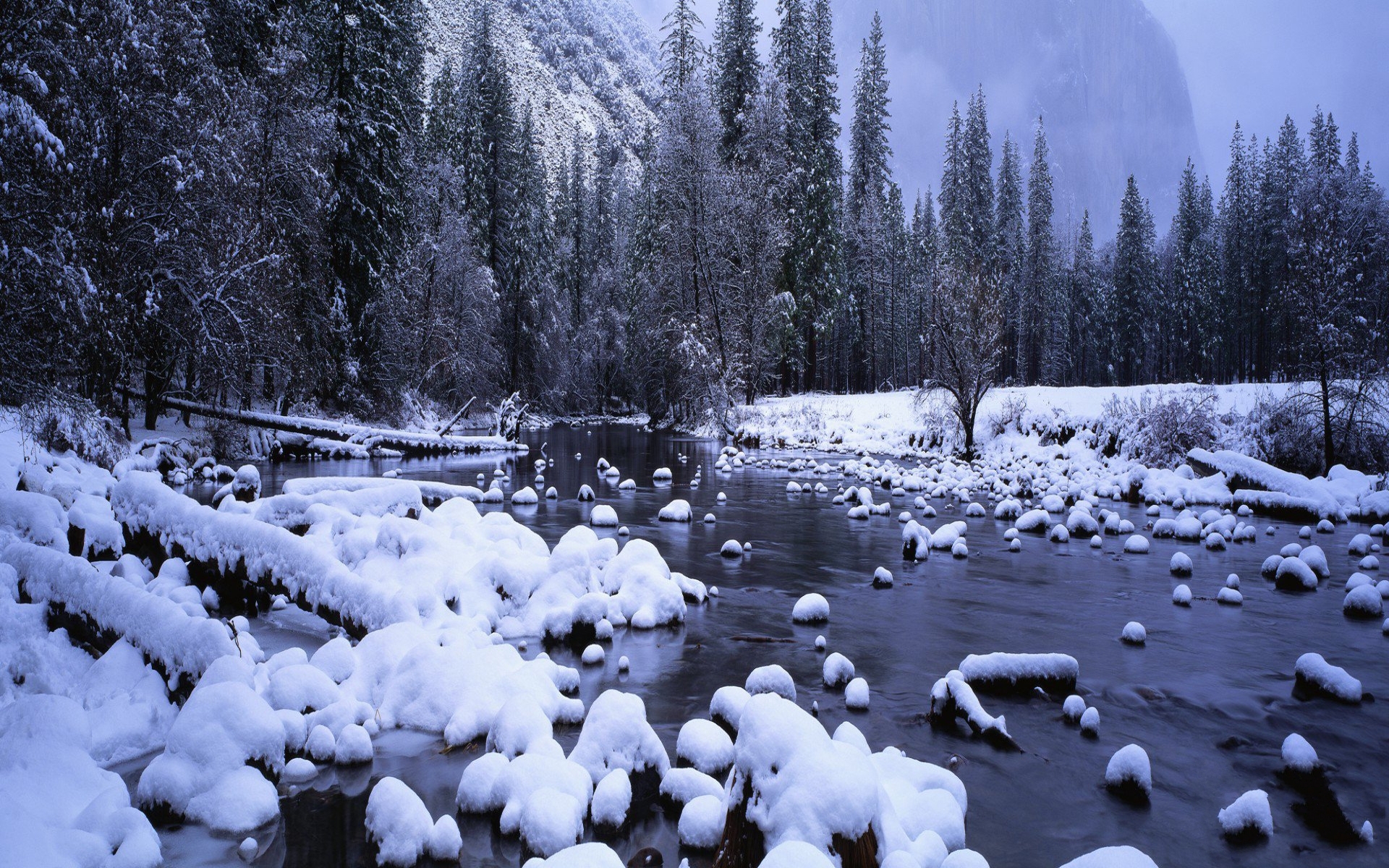 無料モバイル壁紙風景, 川, 冬をダウンロードします。
