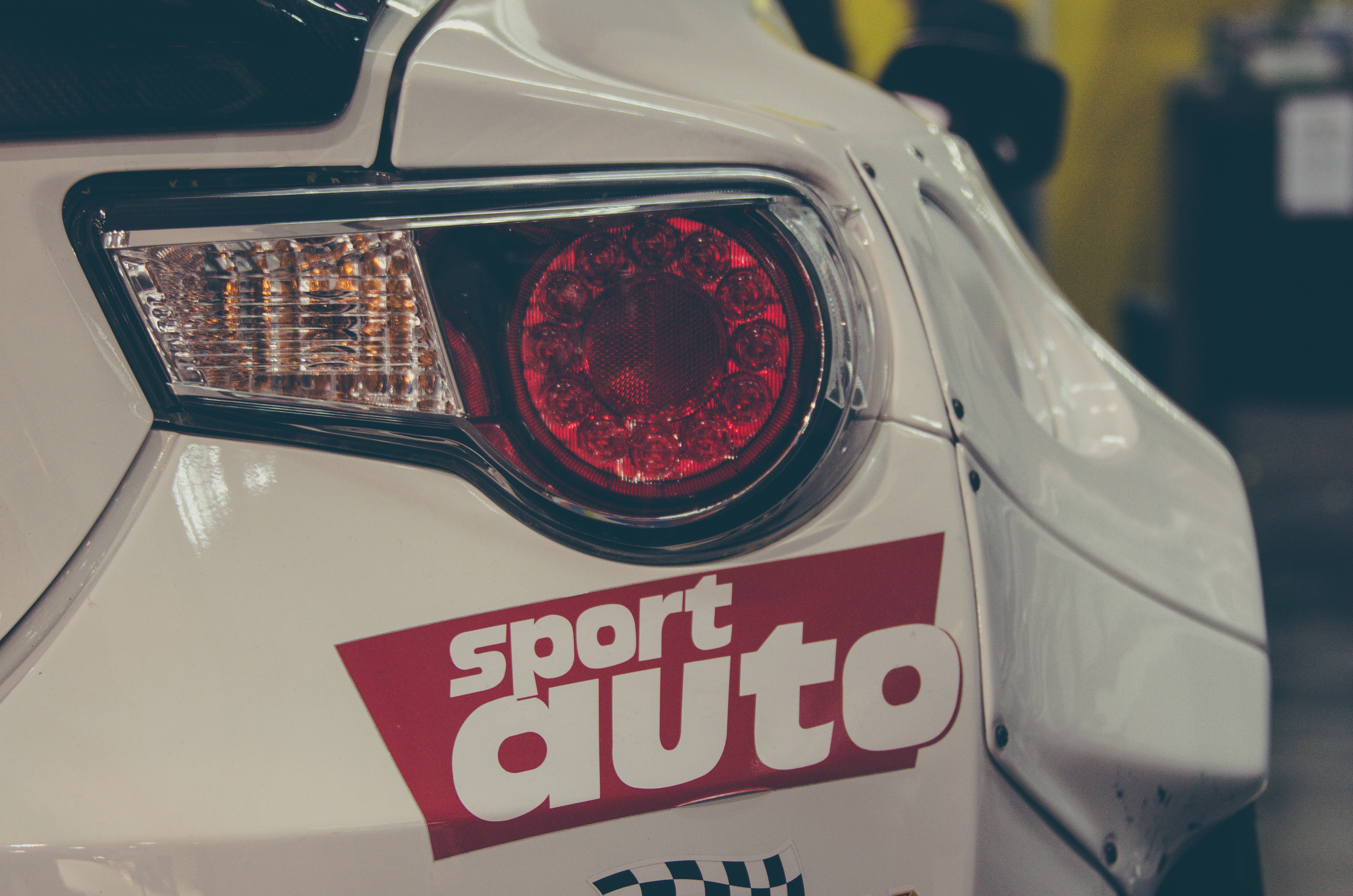 sports, cars, lights, sports car, inscription, headlights, sticker