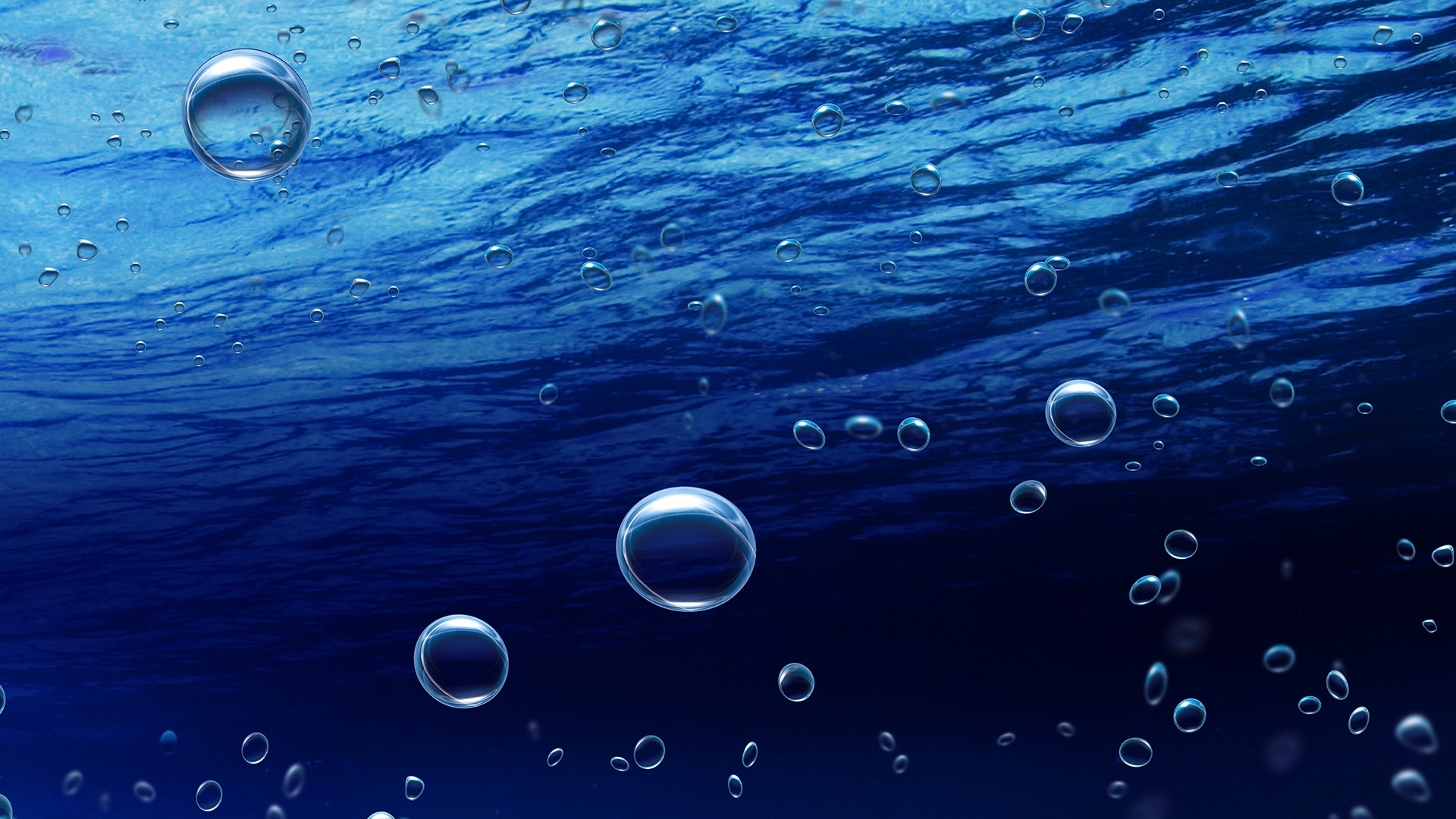 bubbles, water, background, blue
