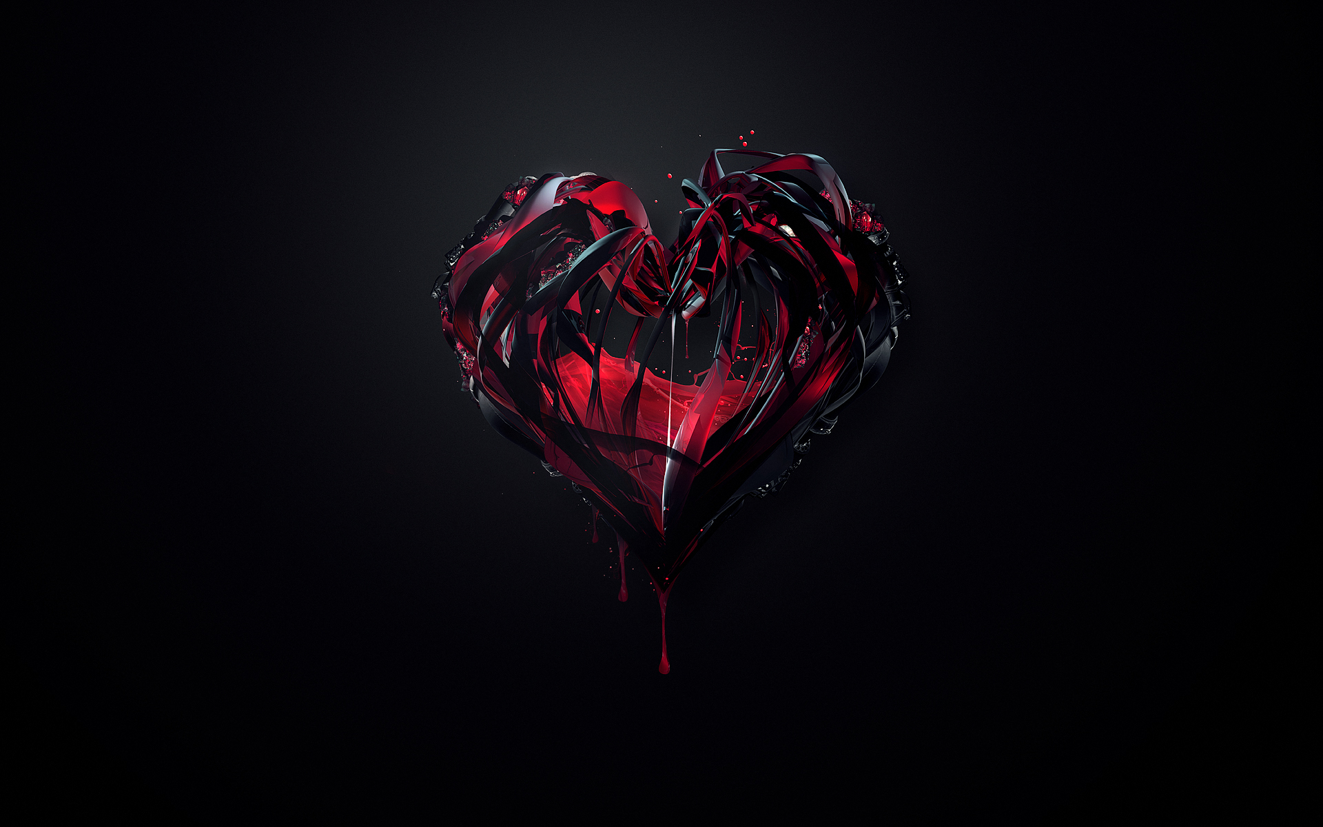 Free Downloadable Black Heart Wallpaper For Phone and Computer