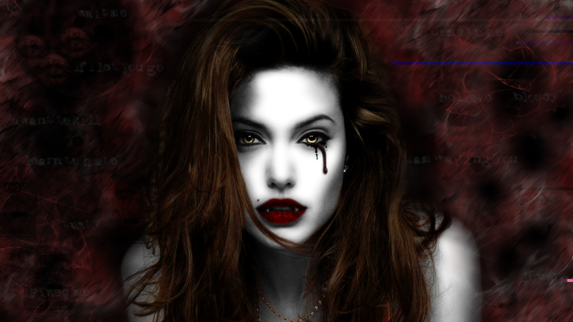 252063 Hintergrundbild herunterladen vampir, düster, angelina jolie - Bildschirmschoner und Bilder kostenlos