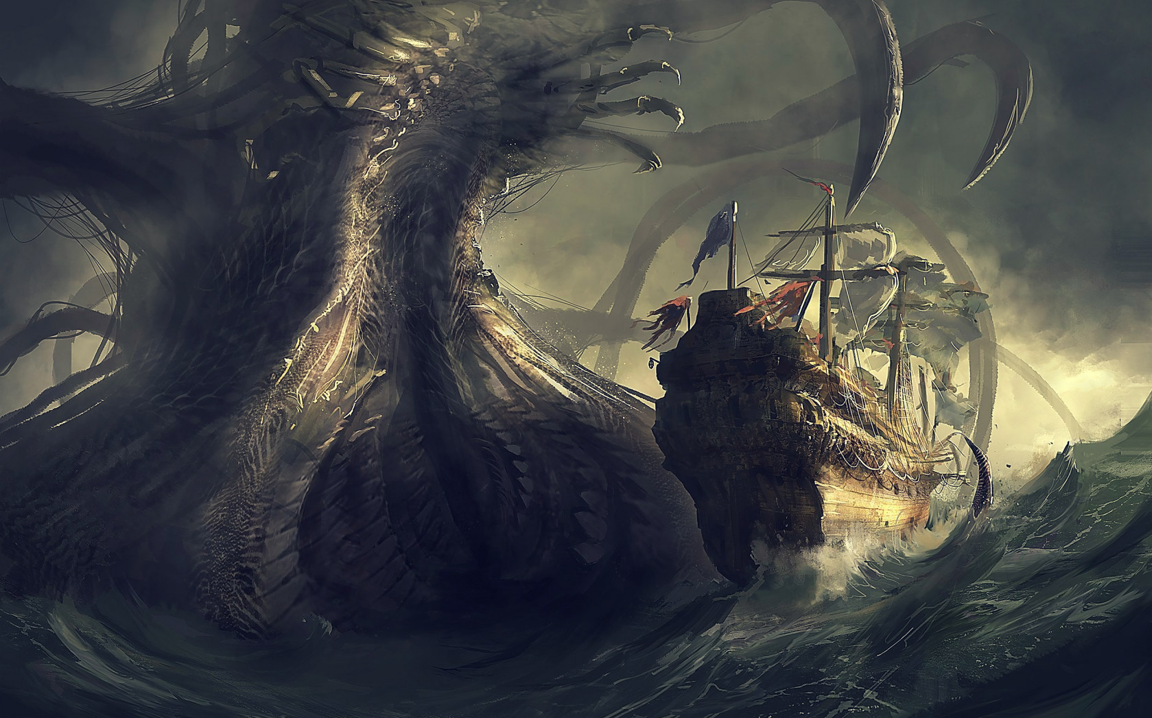 fantasy, sea monster