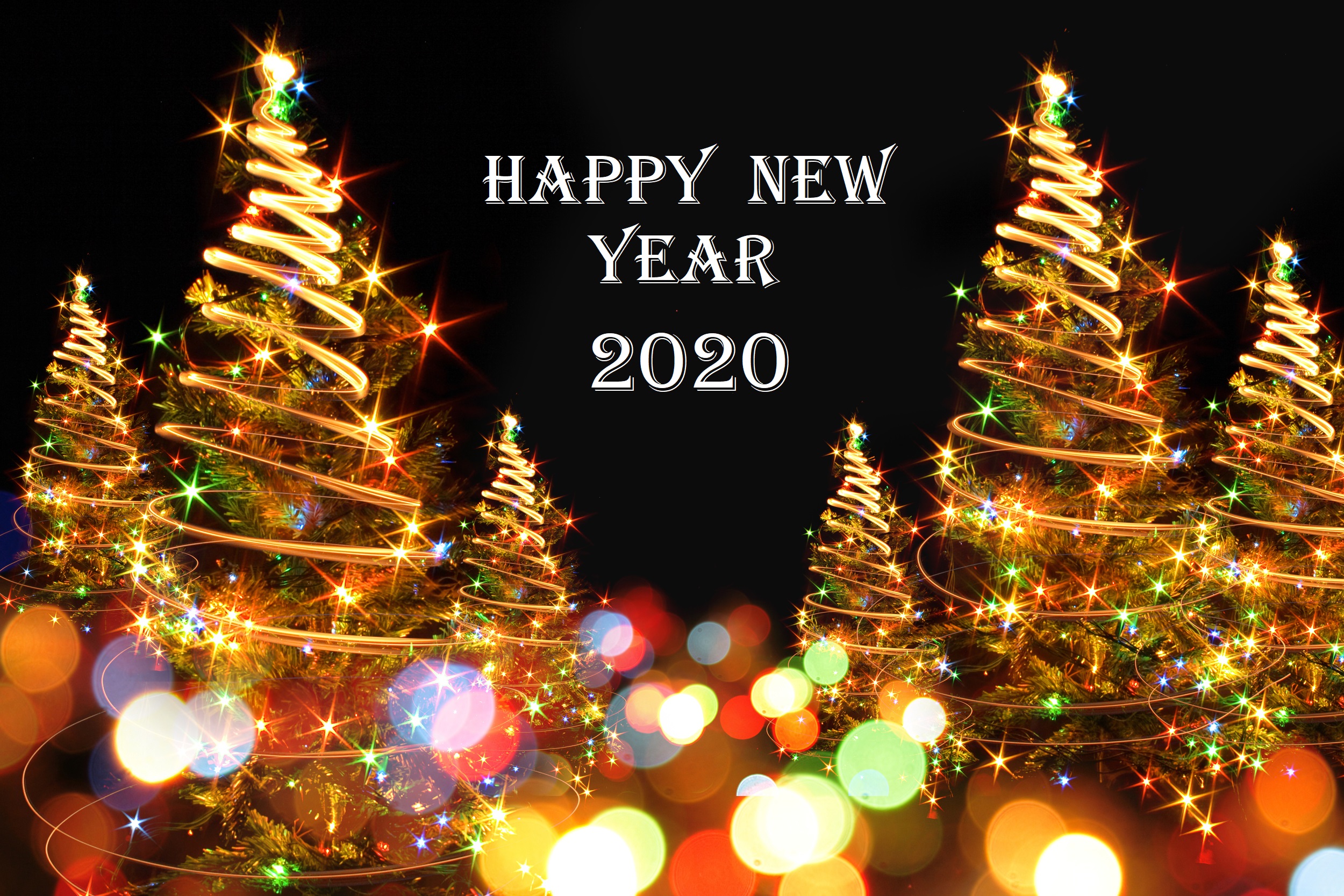 964295壁紙のダウンロードホリデー, 2020年新年, クリスマスツリー, あけましておめでとう-スクリーンセーバーと写真を無料で