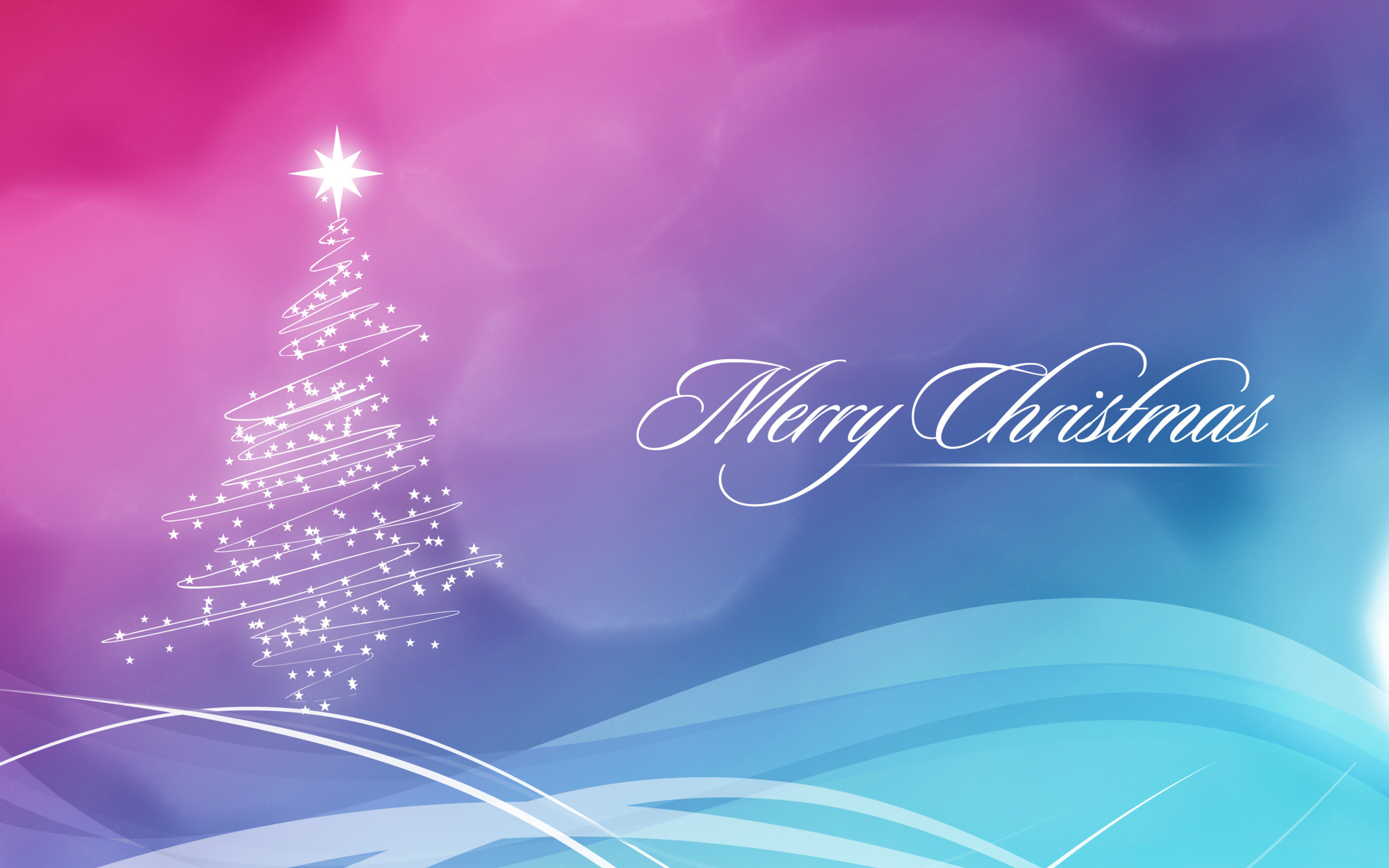 merry christmas, christmas, holiday, christmas tree, pink, simple, star, wave