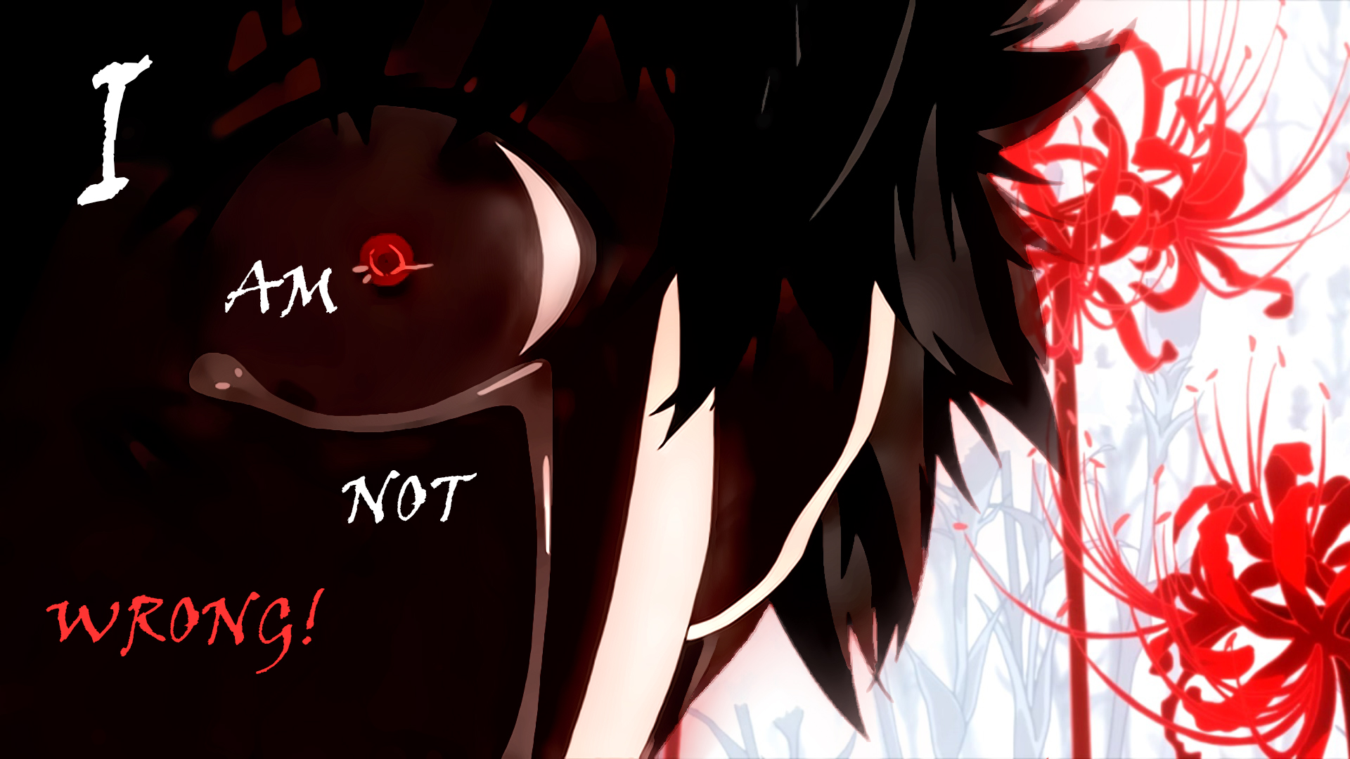 Mobile wallpaper anime, tokyo ghoul, black hair, crying, ken kaneki, red eyes, tears