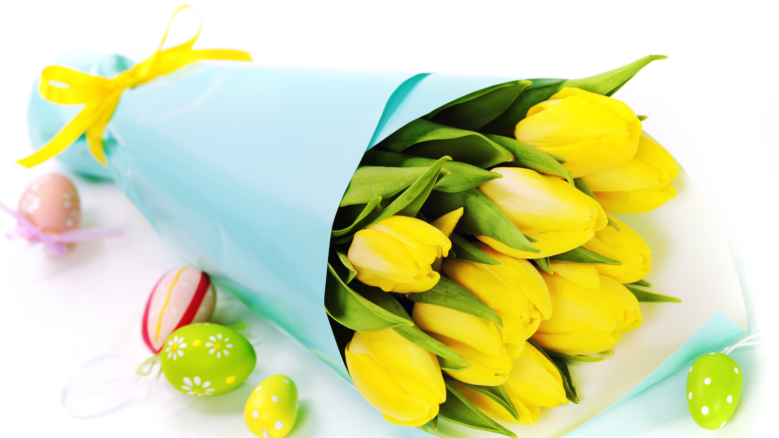 Download mobile wallpaper Holidays, Bouquets, Flowers, Tulips, Background, Easter for free.