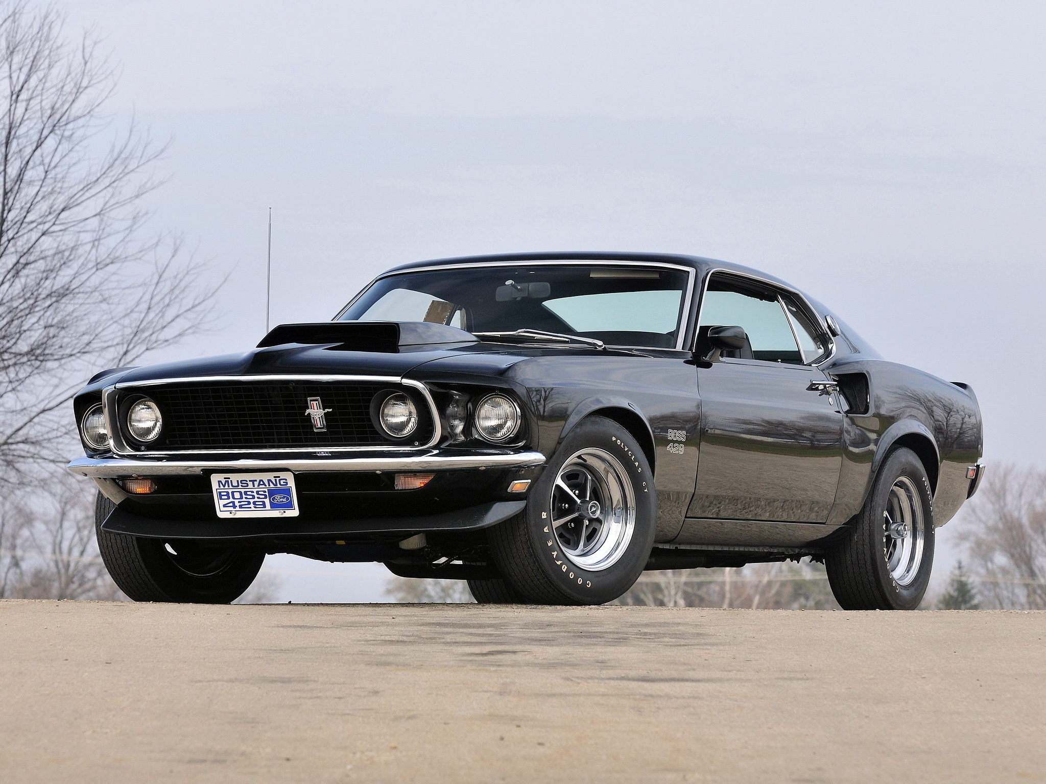 muscle car, mustang, 429, 1969, ford, cars, black, boss