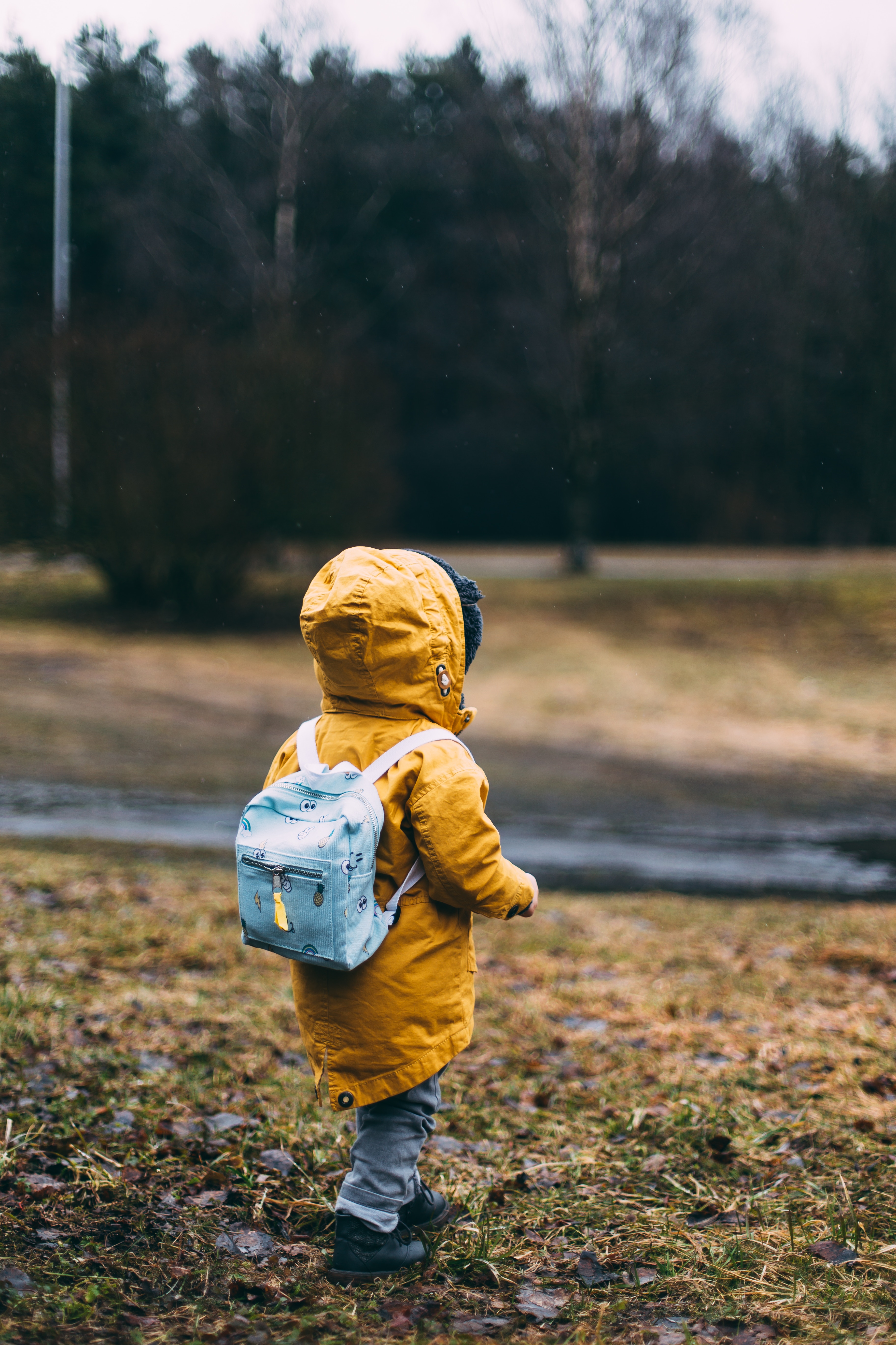 Download mobile wallpaper Child, Rucksack, Miscellaneous, Stroll, Backpack, Miscellanea, Autumn for free.