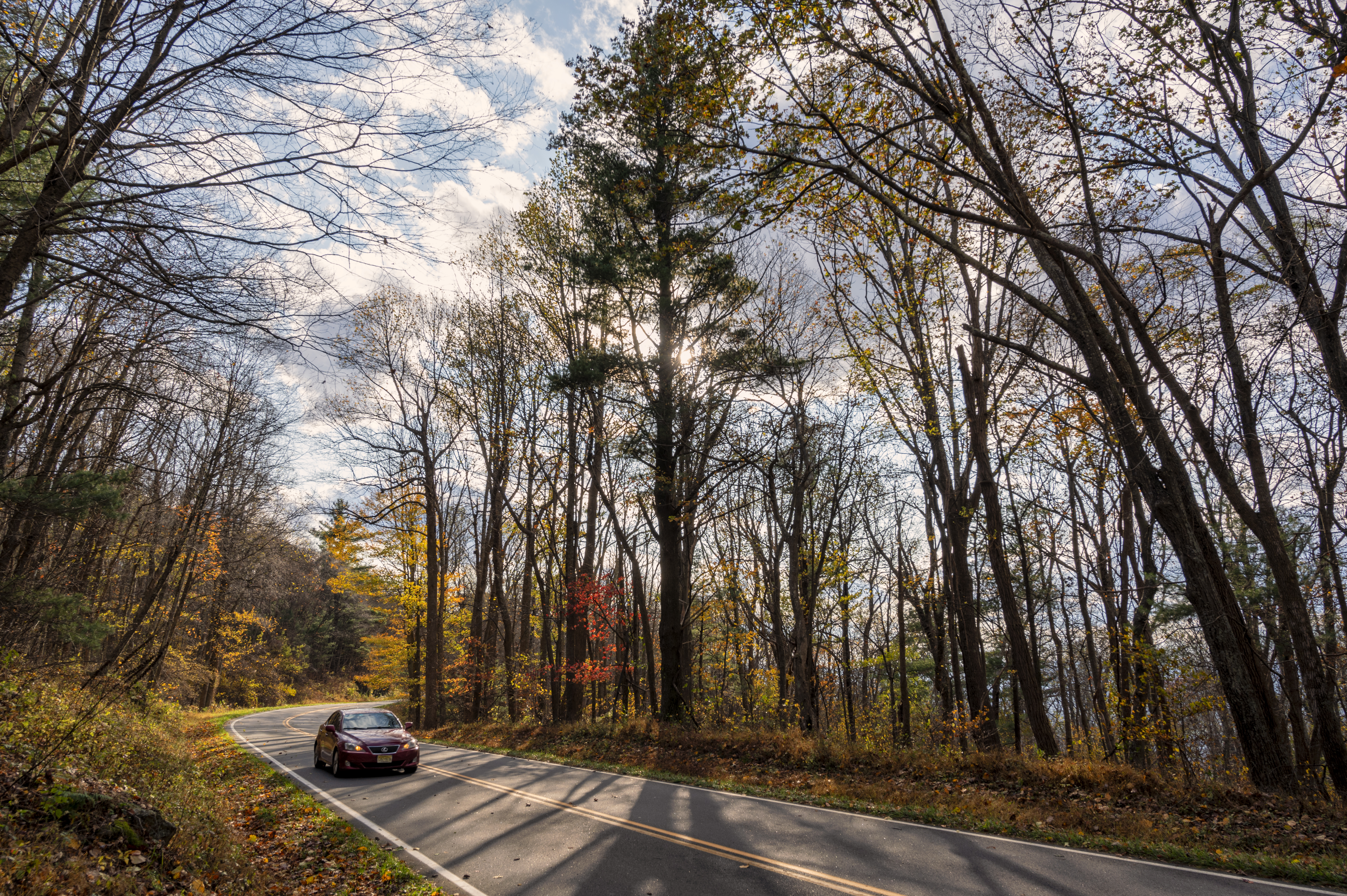 Free download wallpaper Autumn, Nature, Cars, Road, Car on your PC desktop
