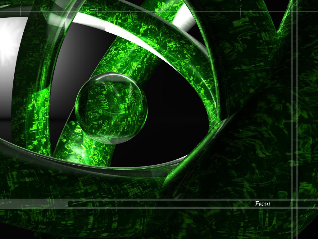 green, abstract, sphere
