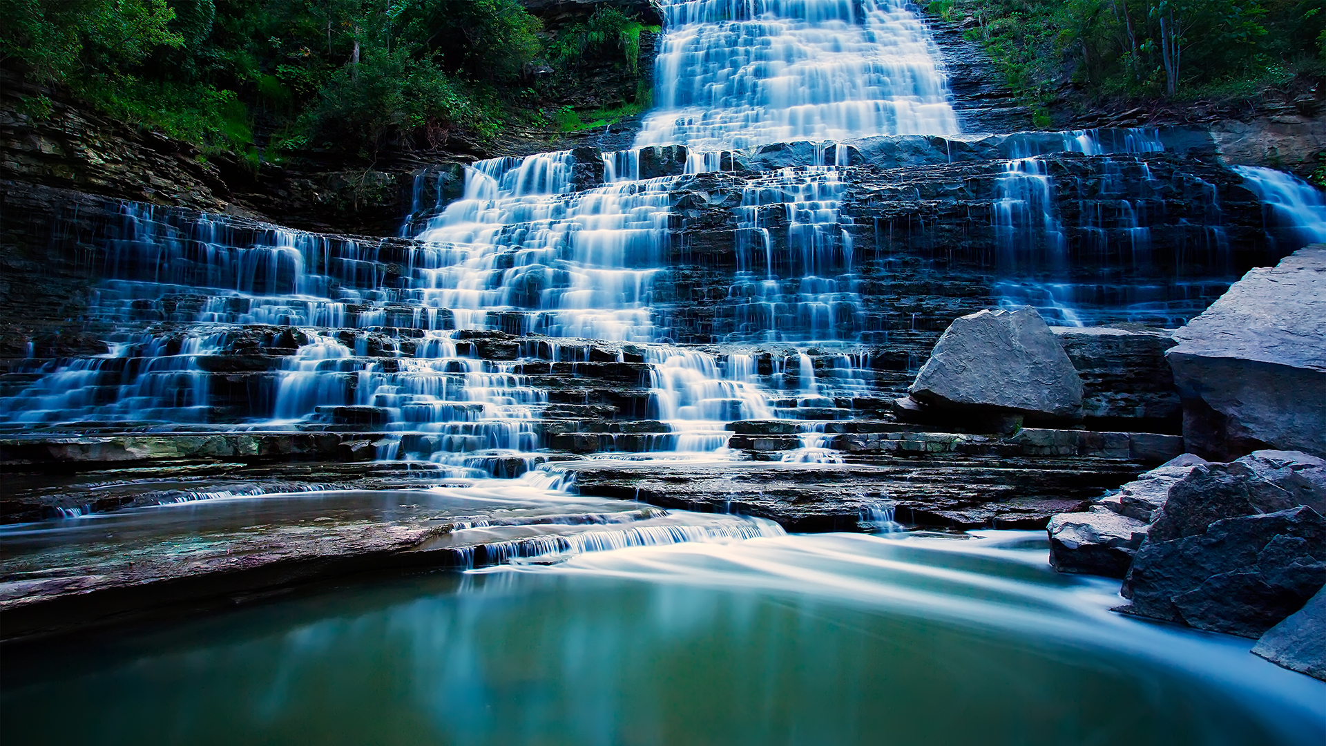 281914 скачать обои водопады, водопад, земля/природа, водопад альбион, канада - заставки и картинки бесплатно