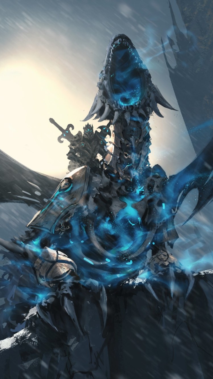 lich king, video game, world of warcraft: wrath of the lich king, warrior, world of warcraft, dragon, warcraft wallpaper for mobile