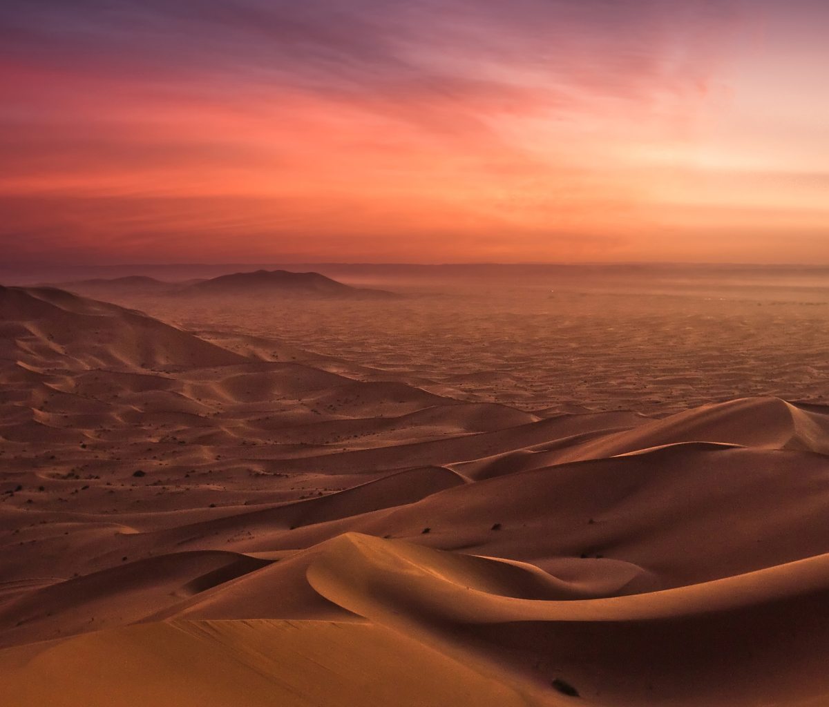 1273489壁紙のダウンロード地球, 荒野, モロッコ, 砂丘, 地平線, 日没, 砂-スクリーンセーバーと写真を無料で