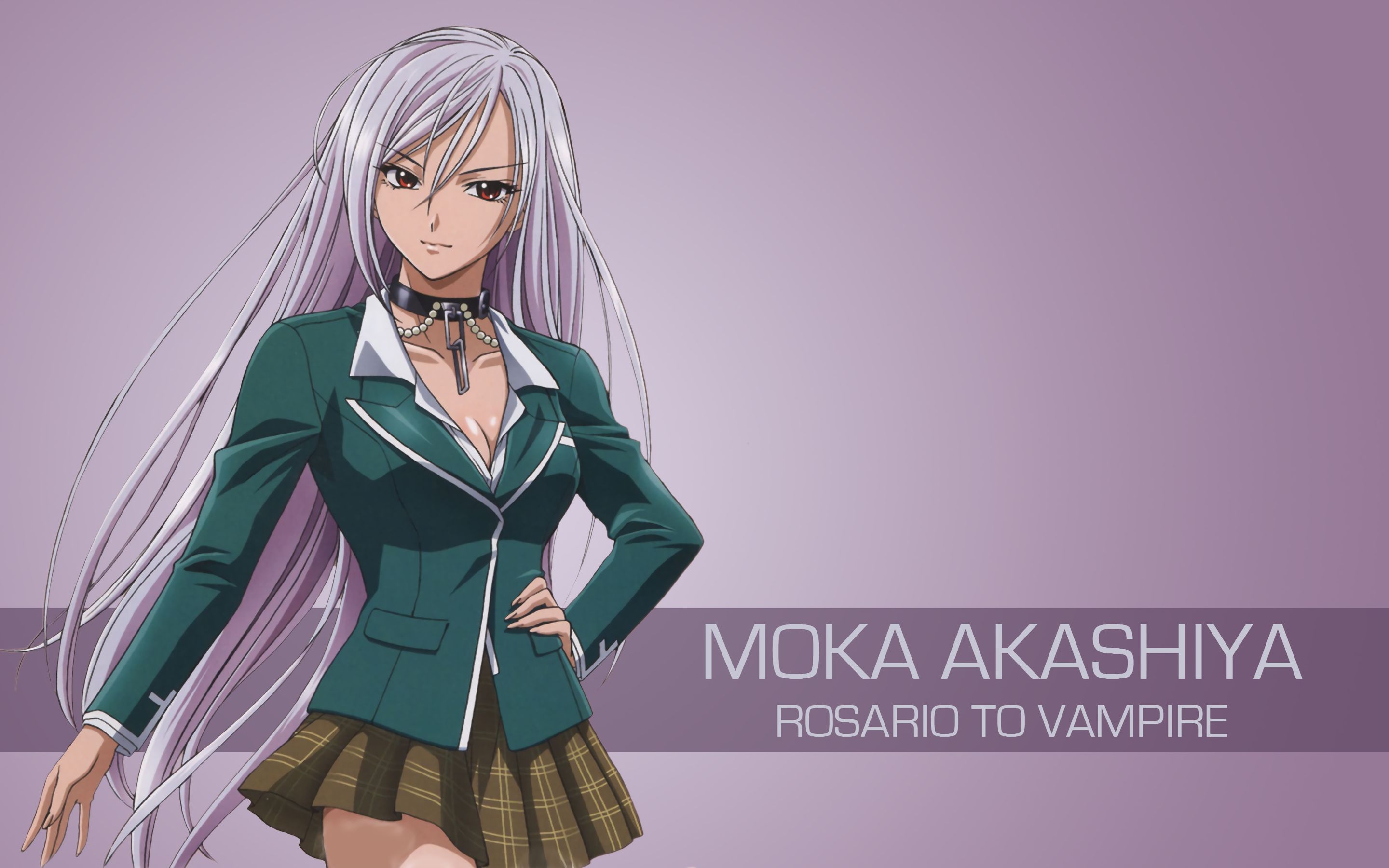 Moka Akashiya, teenager, rosario vampire, moka, anime, HD wallpaper | Peakpx