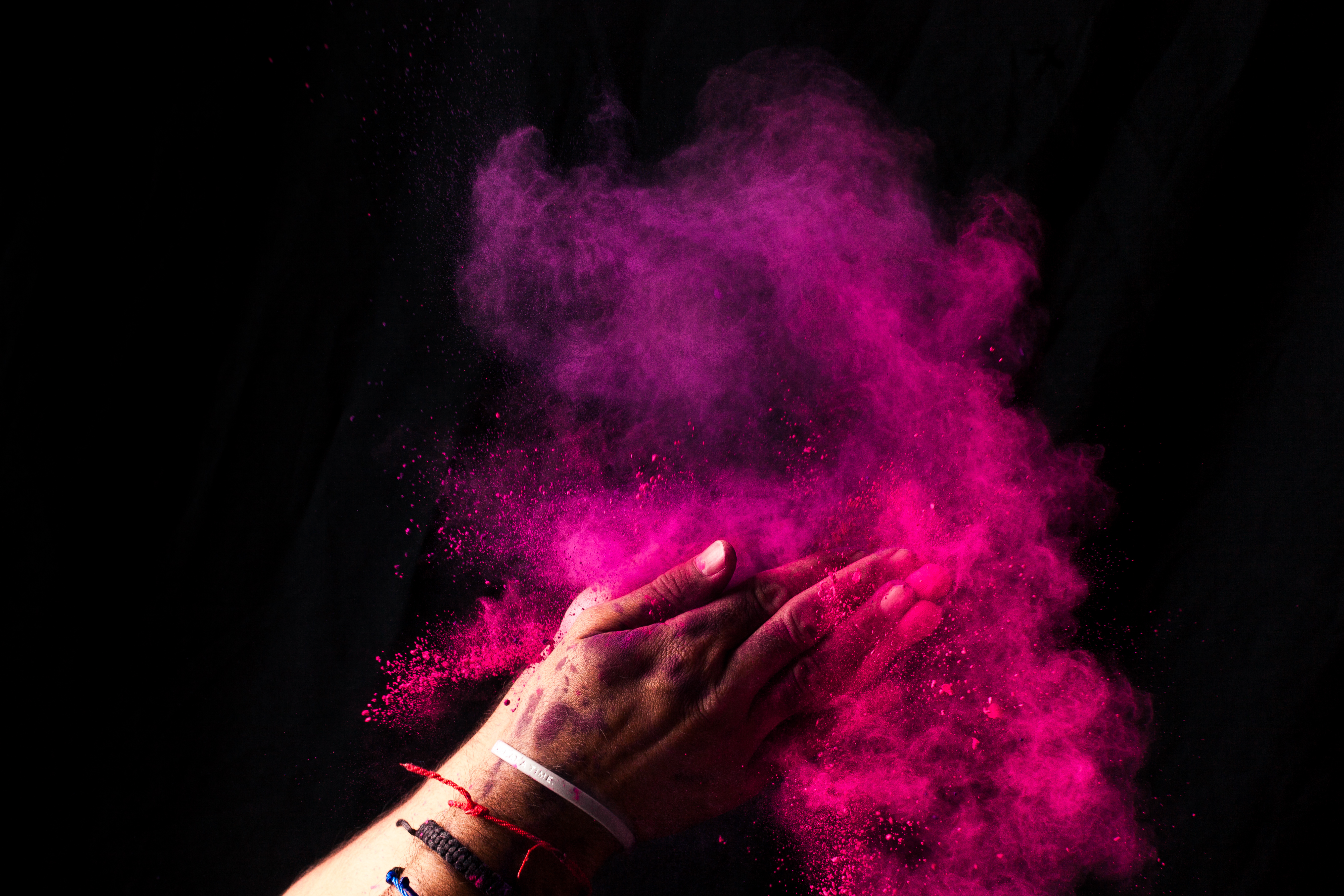 Download mobile wallpaper Holi, Miscellaneous, Miscellanea, Paints, Hands, Colourful, Colorful for free.