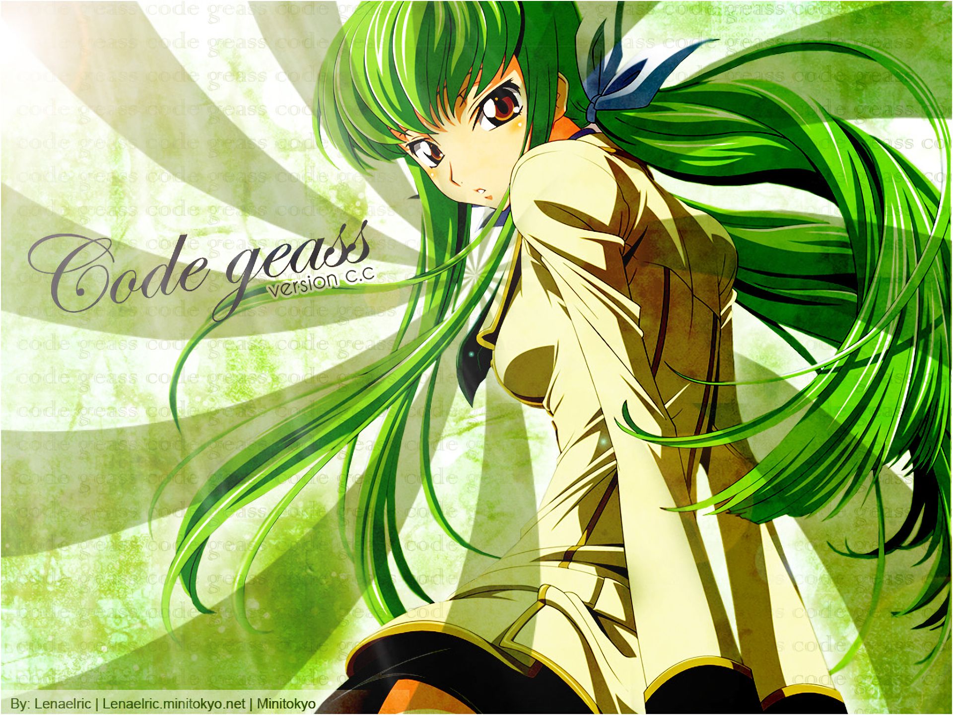 cc code geass green hair yellow eyes   -  Anime  Wallpapers