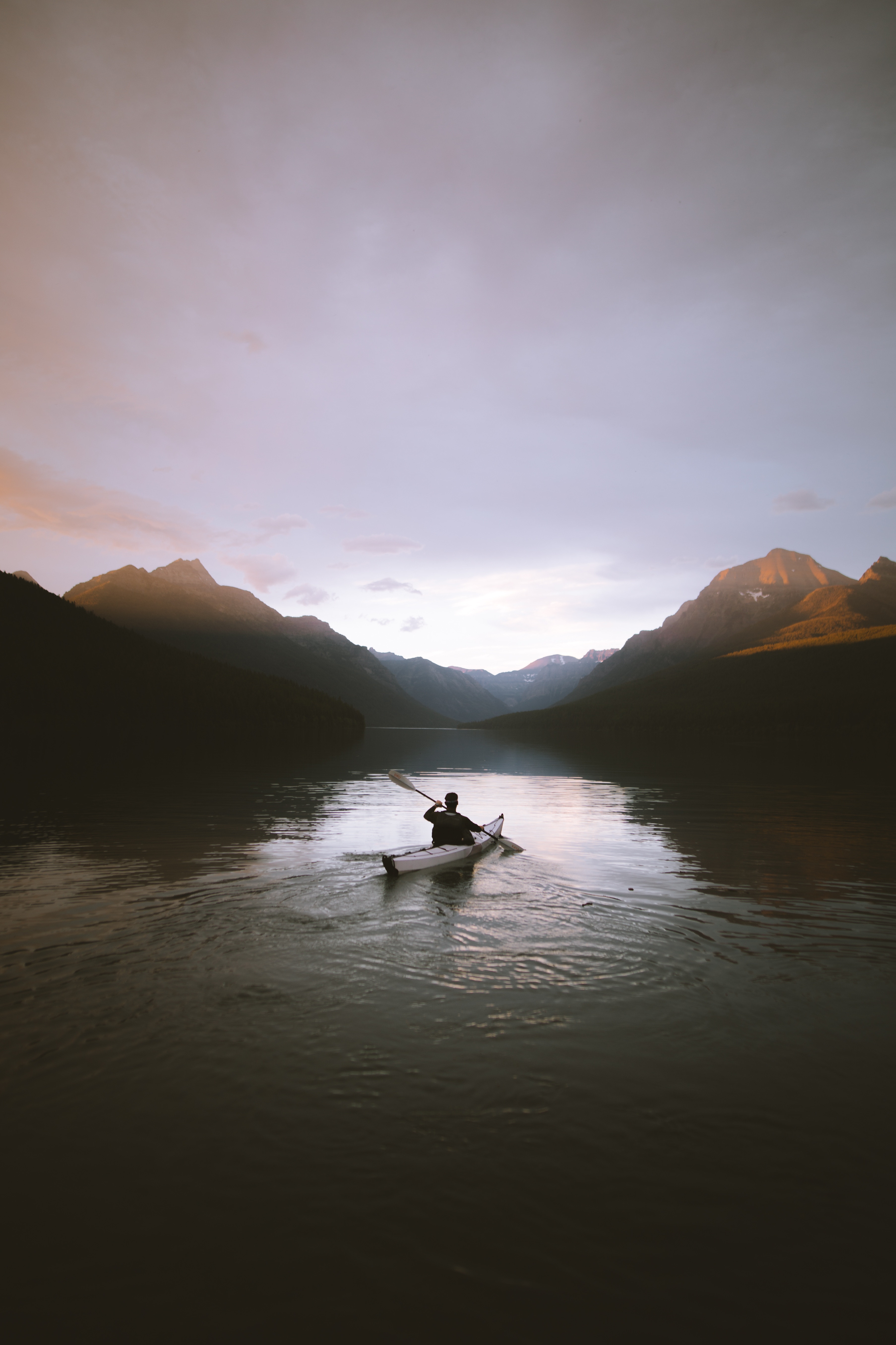 loneliness, boat, nature, rocks, silhouette, paddle, oar