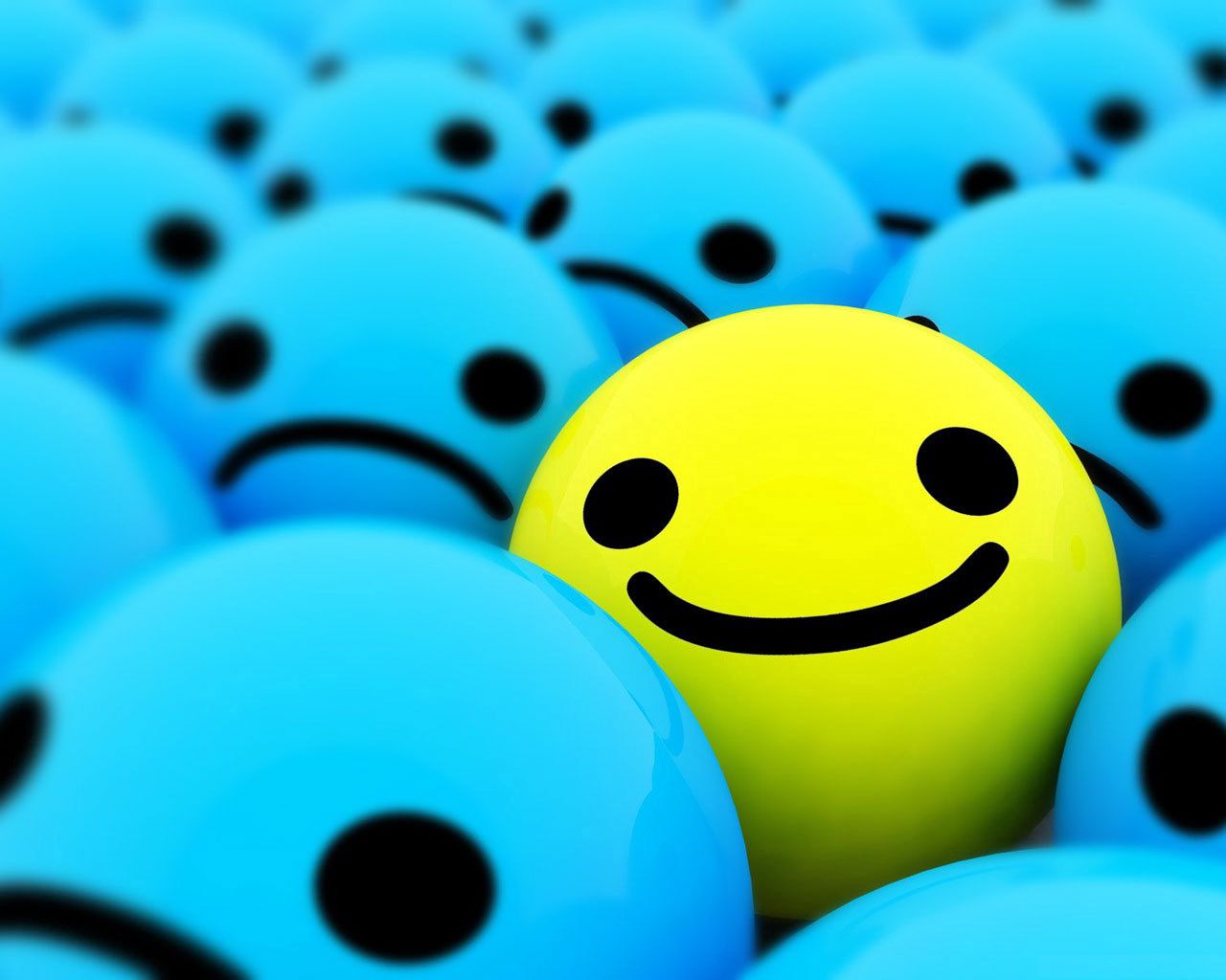 bright, yellow, smile, abstract, blue HD wallpaper