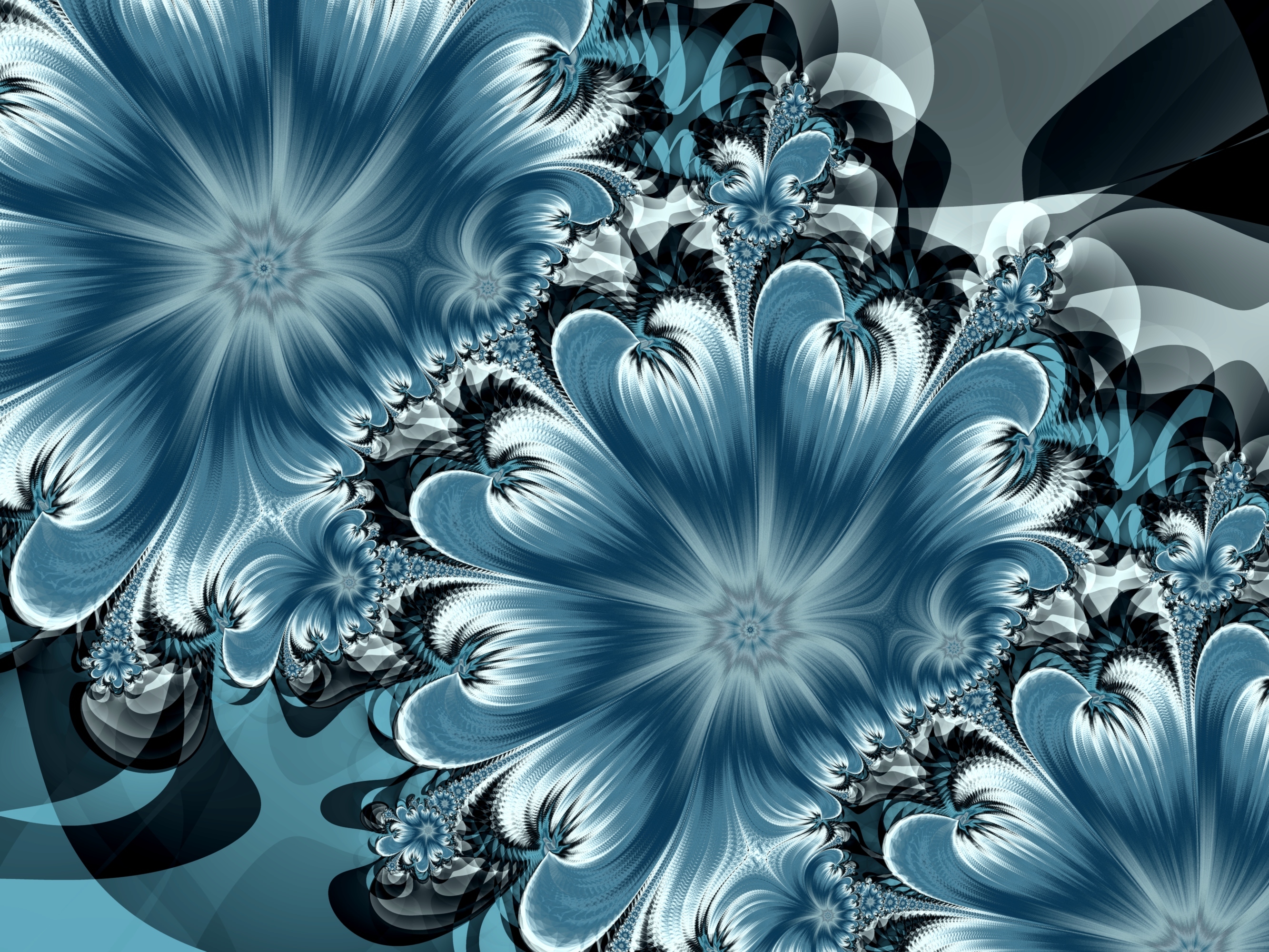 Цветок синий абстракция высокого разрешения