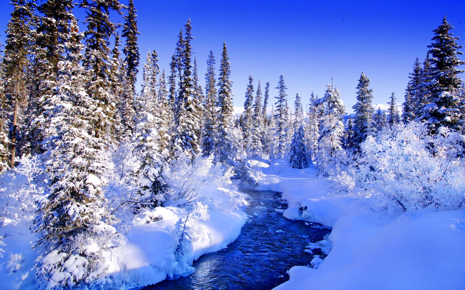 Скачать картинку Река, Пейзаж, Зима в телефон бесплатно.